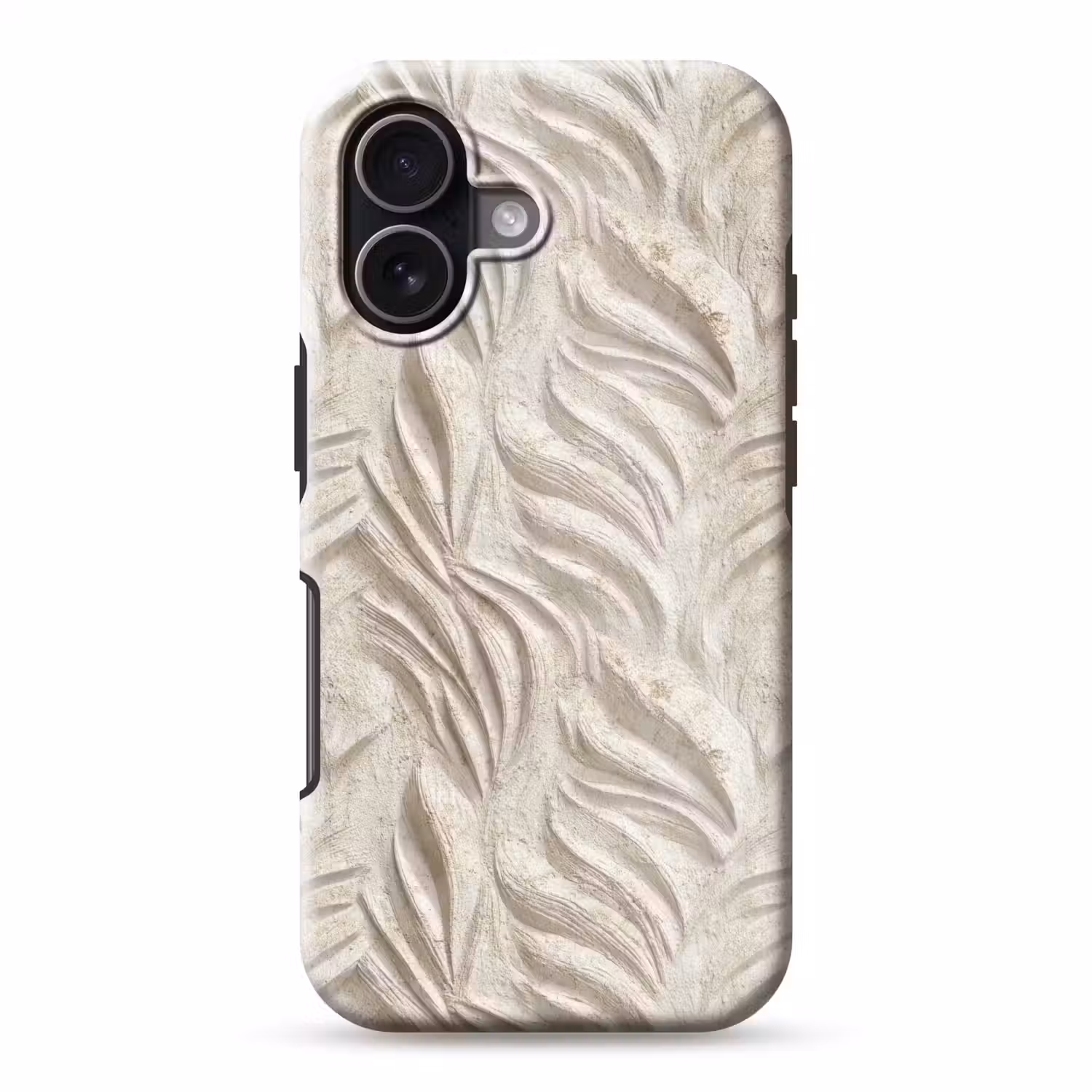 Textuur - Reliëf - Beige Toughcase MagSafe Apple iPhone 17 klein 1017 -3d
