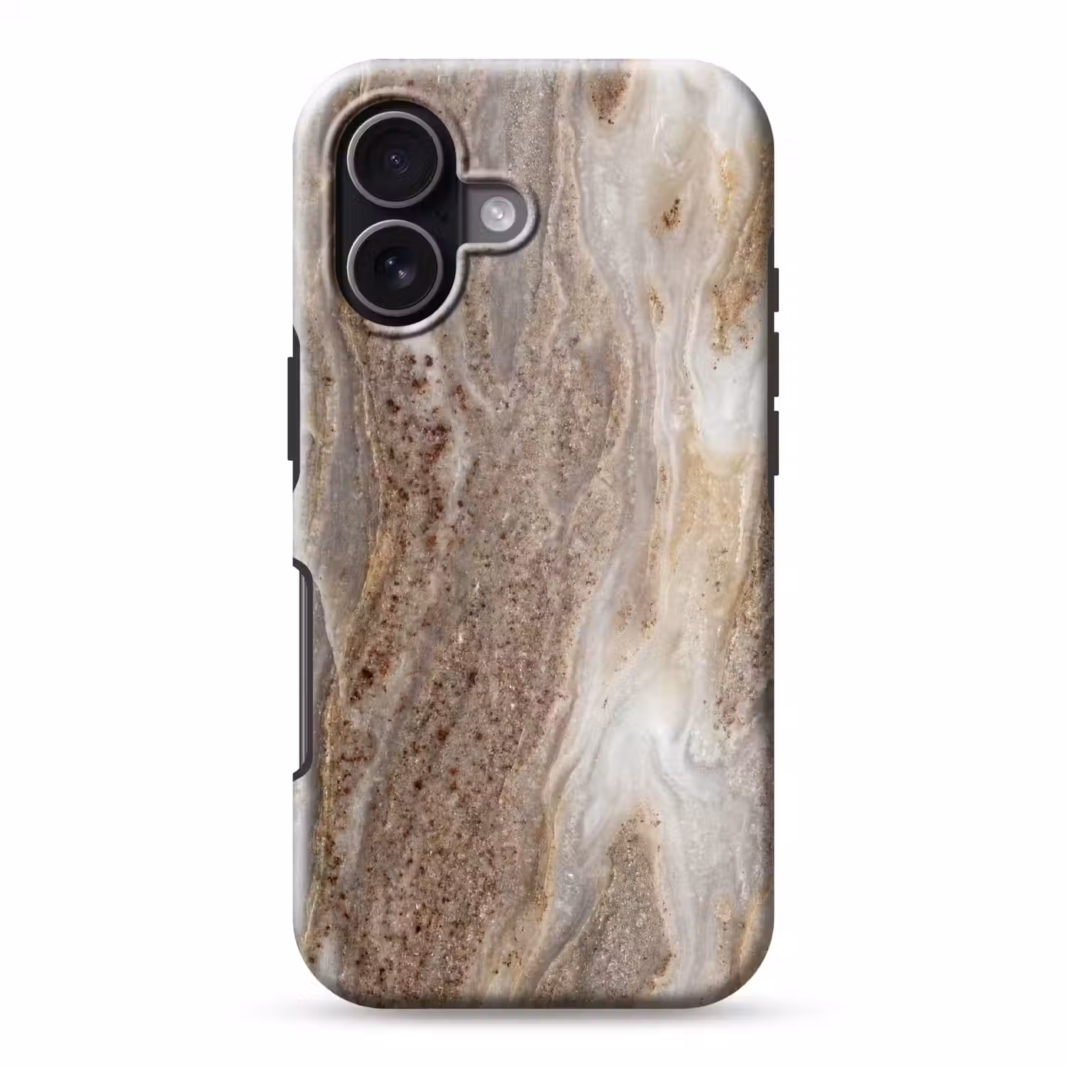 Textuur - Steen - Abstract - Beige Toughcase MagSafe Apple iPhone 17 klein -3d