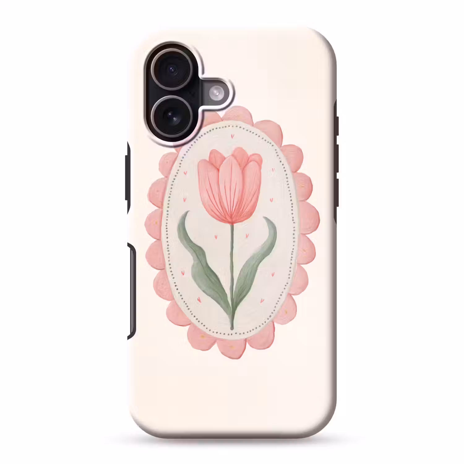 Tulp - Lijst - Ovaal - Illustratie Toughcase MagSafe Apple iPhone 17 klein -3d