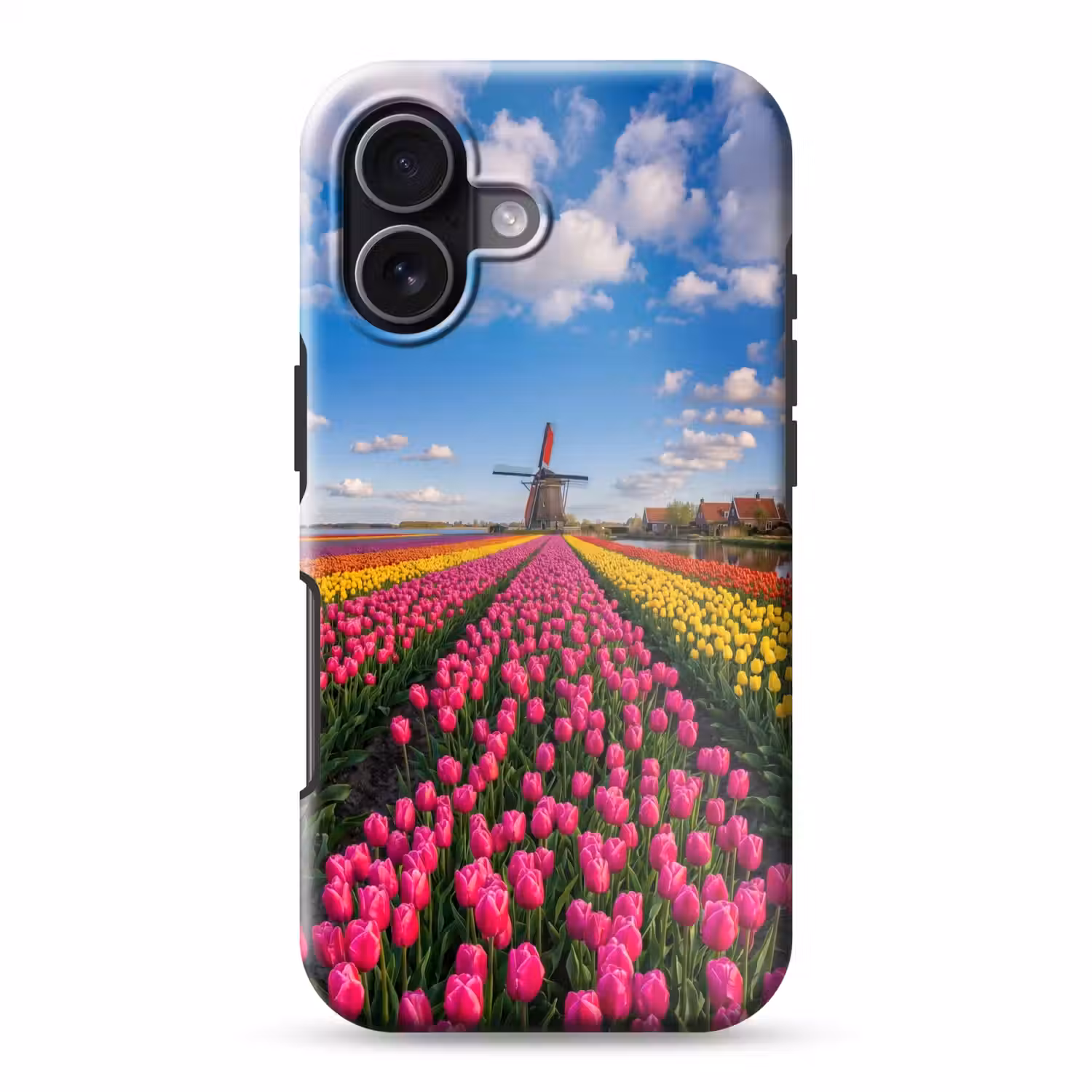 Tulpen - Holland - Molen - Kleurrijk Toughcase MagSafe Apple iPhone 17 klein -3d
