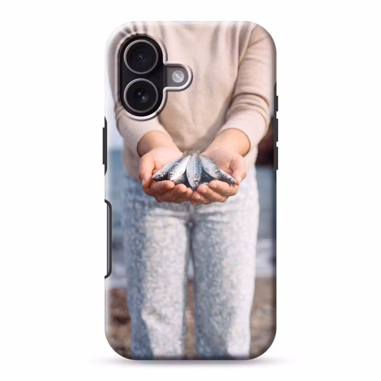 Telefoonhoesje Toughcase - Vis - Handen - Natuur - Vis - Handen - Natuur Toughcase MagSafe Apple iPhone 17 klein