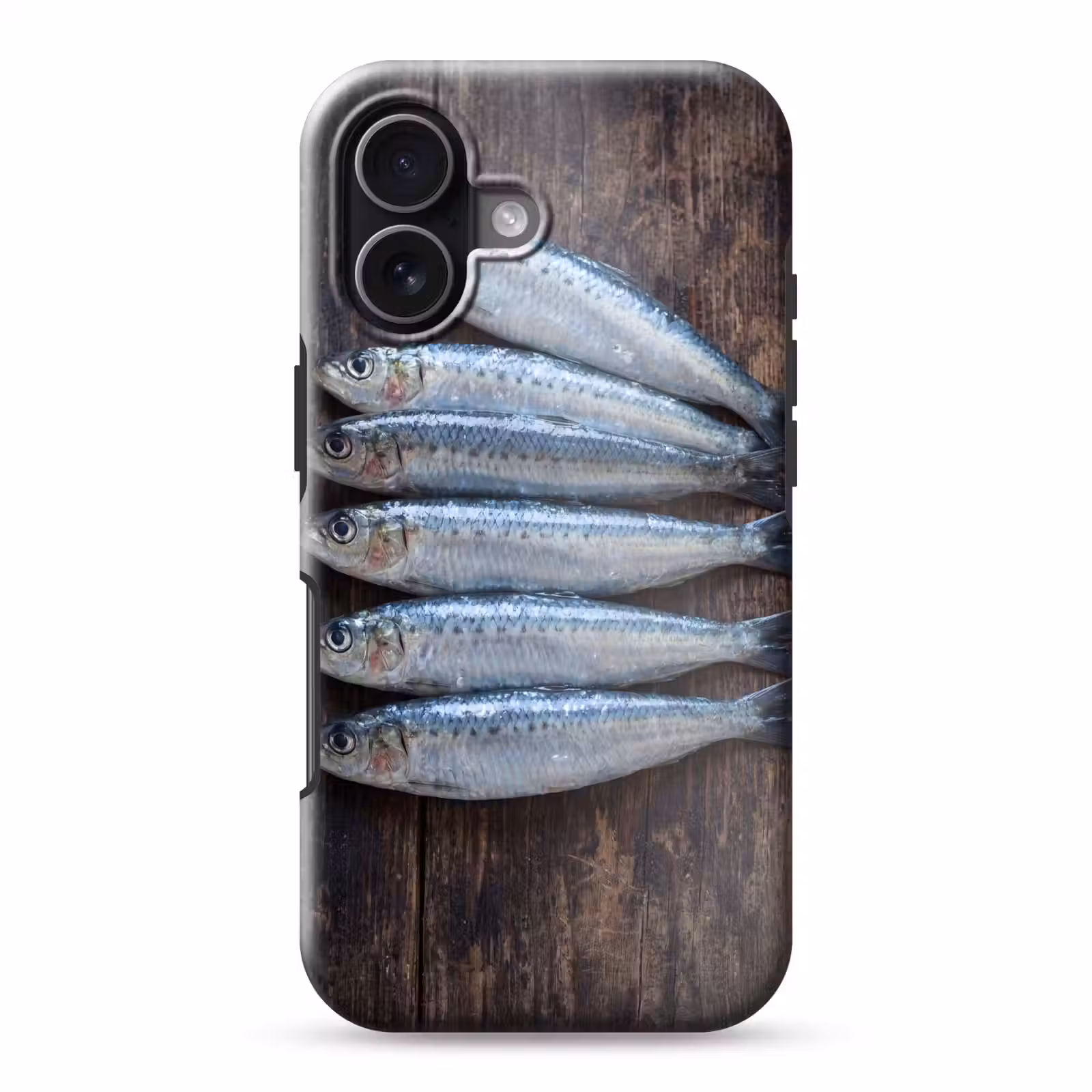Telefoonhoesje Toughcase - Vis - Hout - Eten - Vis - Hout - Eten Toughcase MagSafe Apple iPhone 17 klein