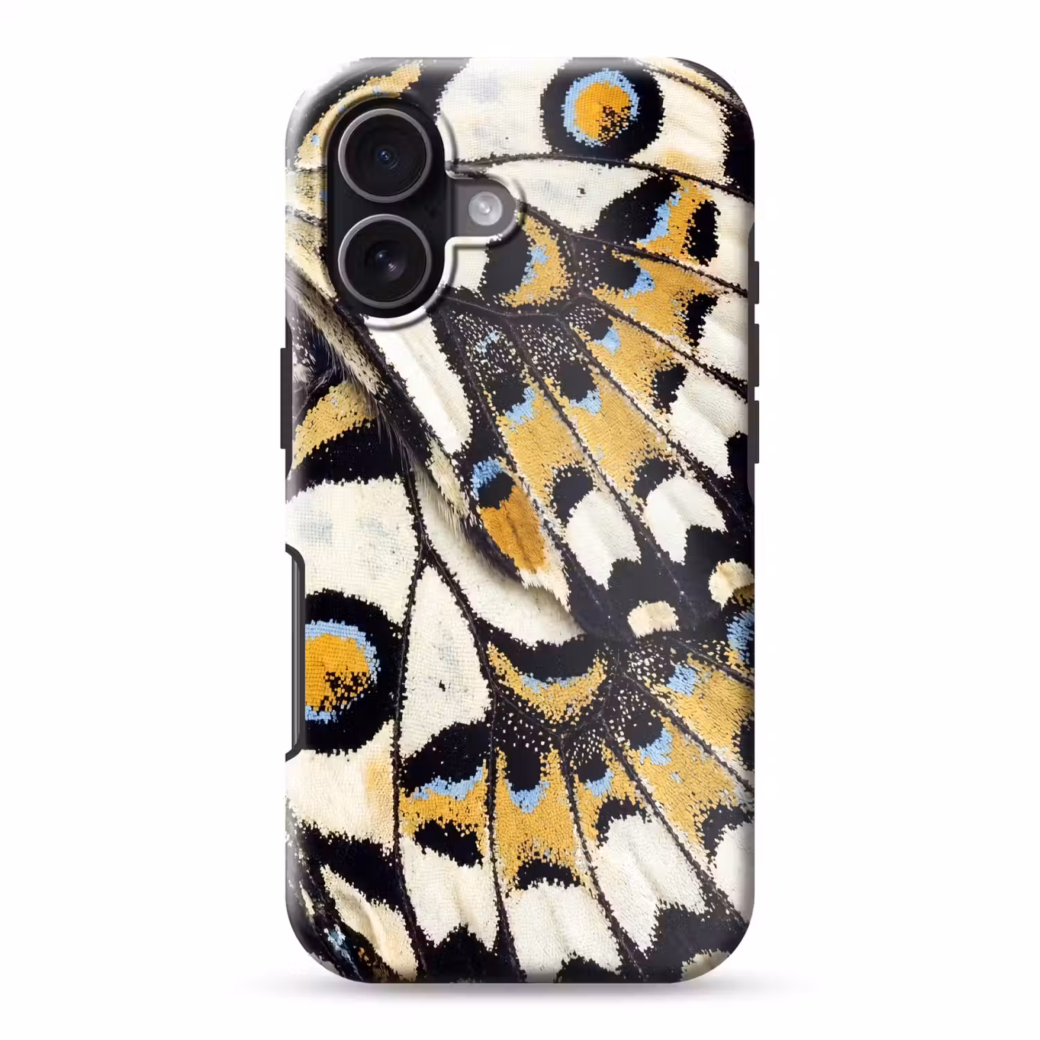 Vlinder - Vleugel - Geel Toughcase MagSafe Apple iPhone 17 klein -3d