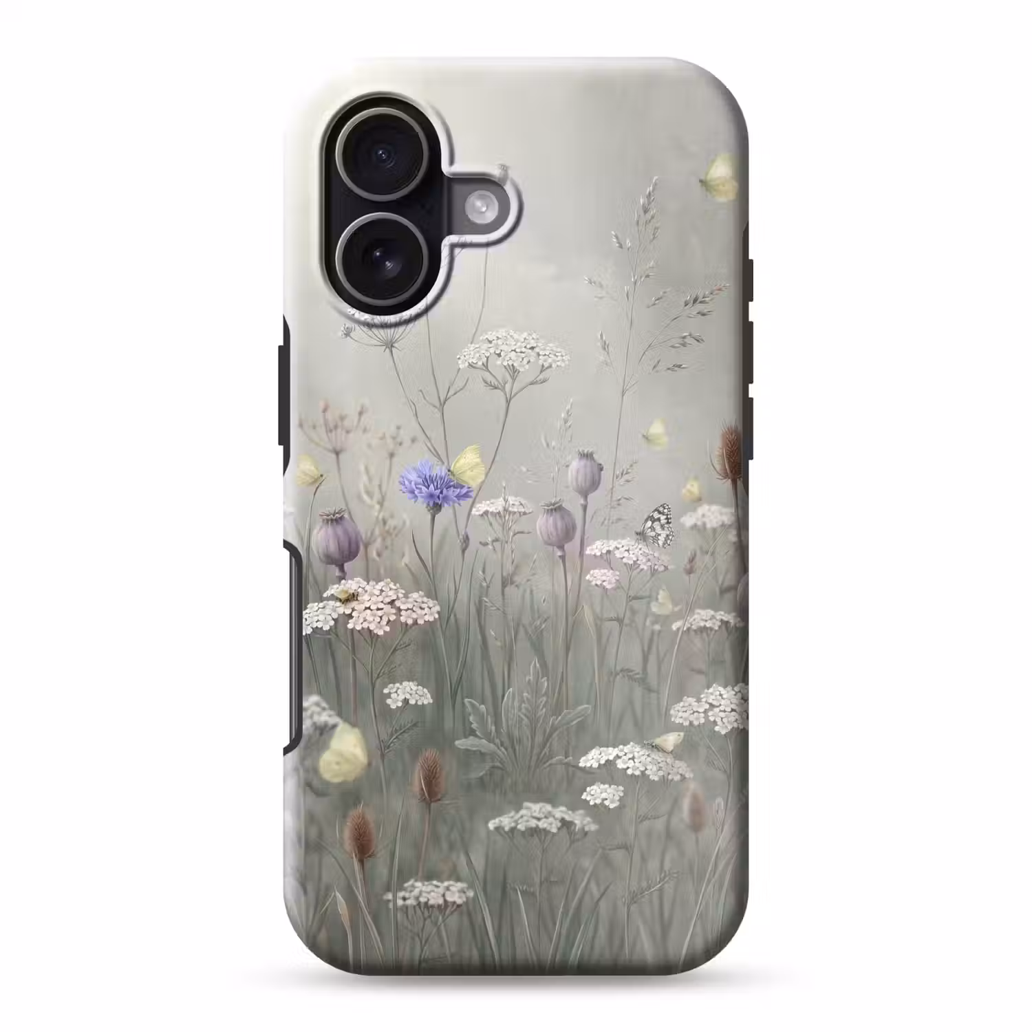 Vlinders - Wildbloemen - Illustratie - Kleurrijk Toughcase MagSafe Apple iPhone 17 klein -3d