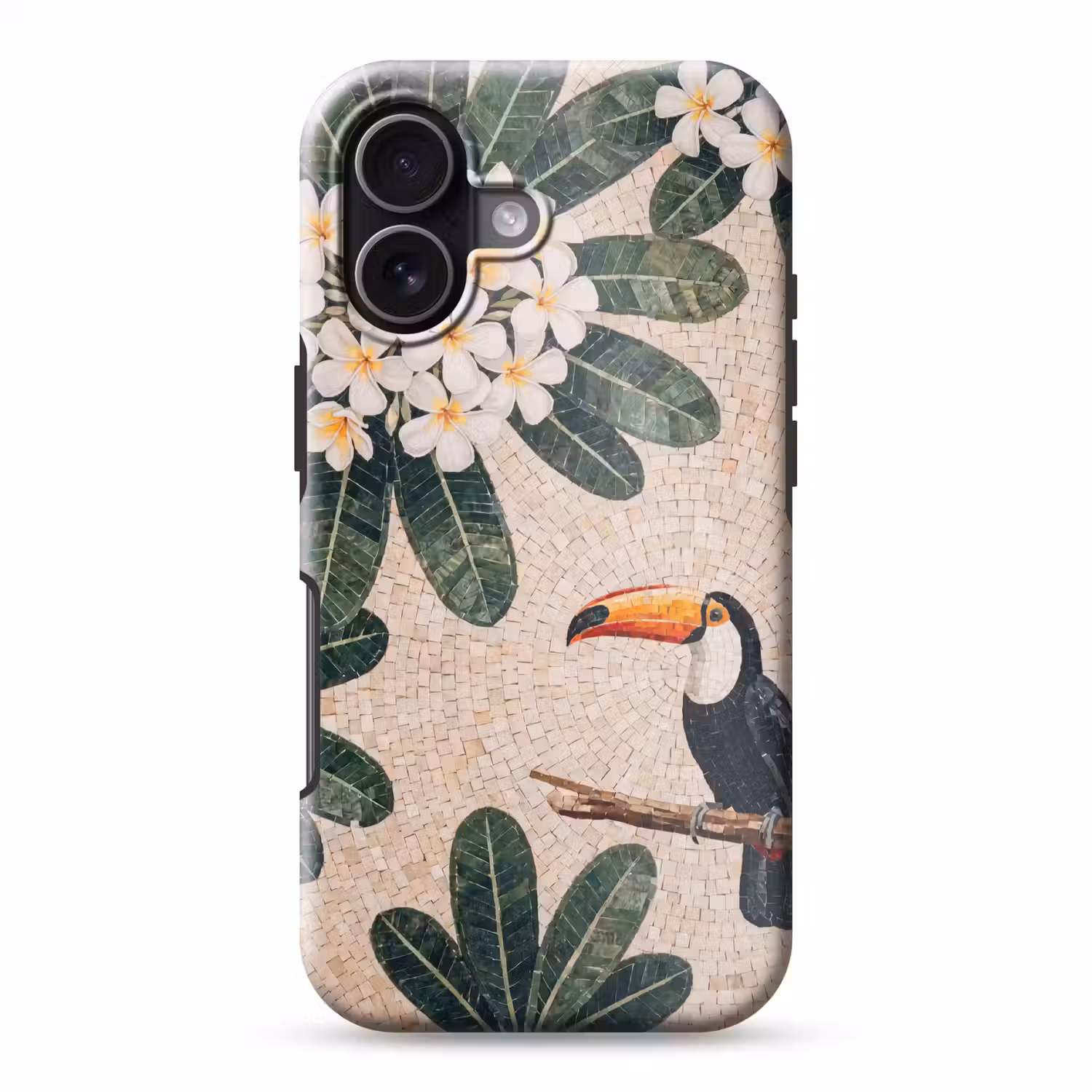 Vogel - Mozaïek - Tropisch - Natuur - Kleurrijk Toughcase MagSafe Apple iPhone 17 klein -3d