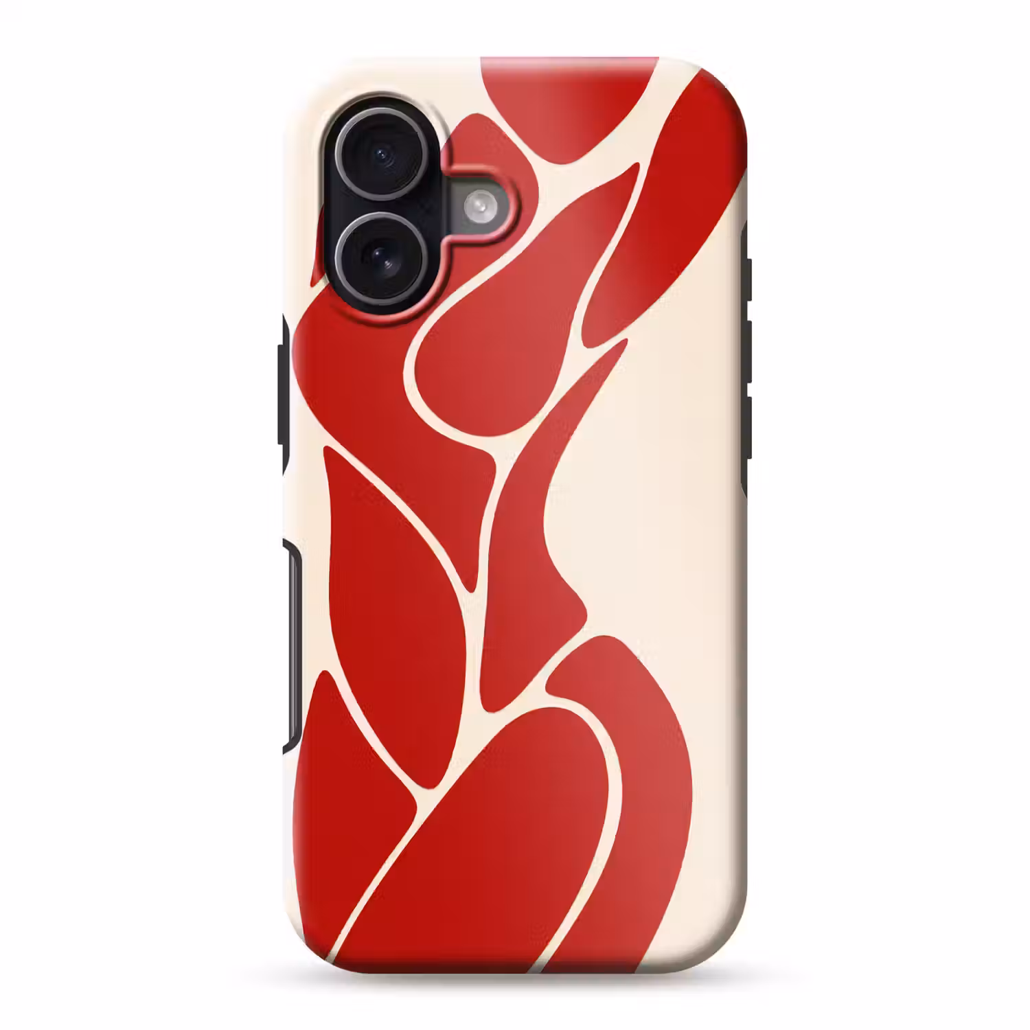 Vrouw - Figuur - Abstract - Modern - Rood Toughcase MagSafe Apple iPhone 17 klein -3d