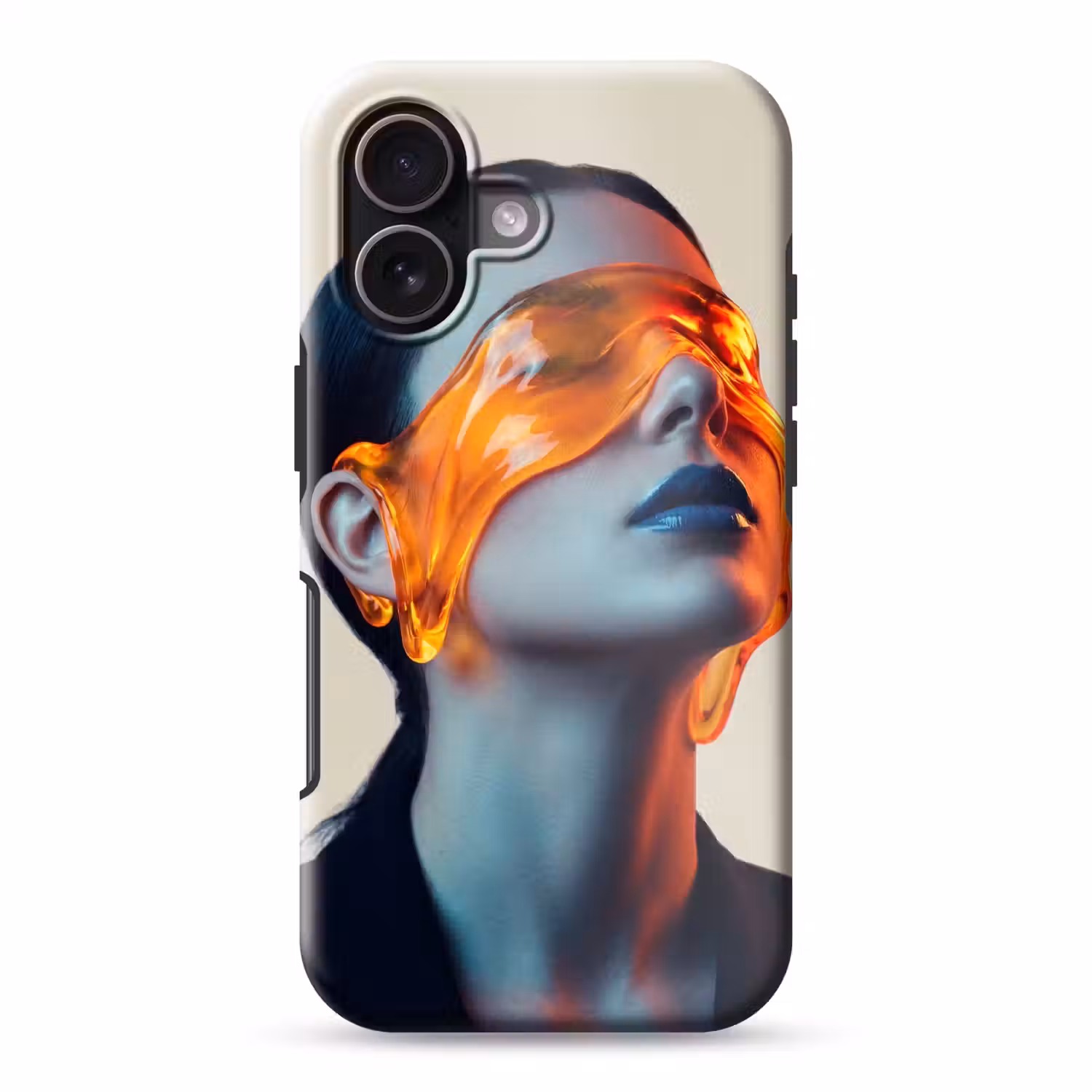 Vrouw - Oranje - Abstract - Modern - Kleurrijk Toughcase MagSafe Apple iPhone 17 klein -3d