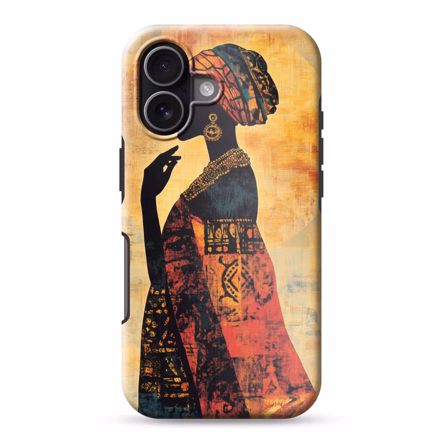 Vrouw - Silhouet - Patronen - Sierlijk Toughcase MagSafe Apple iPhone 17 klein -3d