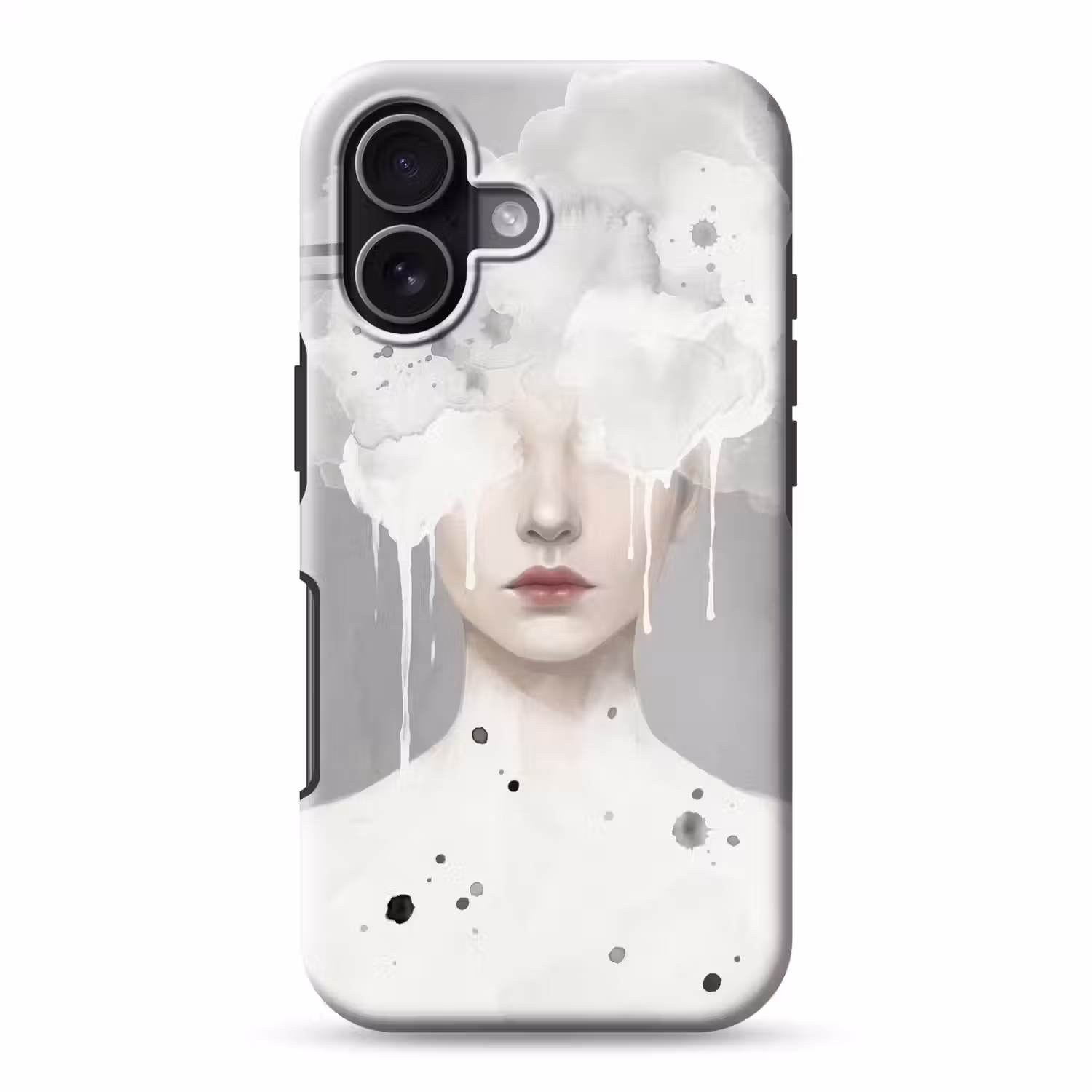 Vrouw - Wolk - Grijs Toughcase MagSafe Apple iPhone 17 klein -3d
