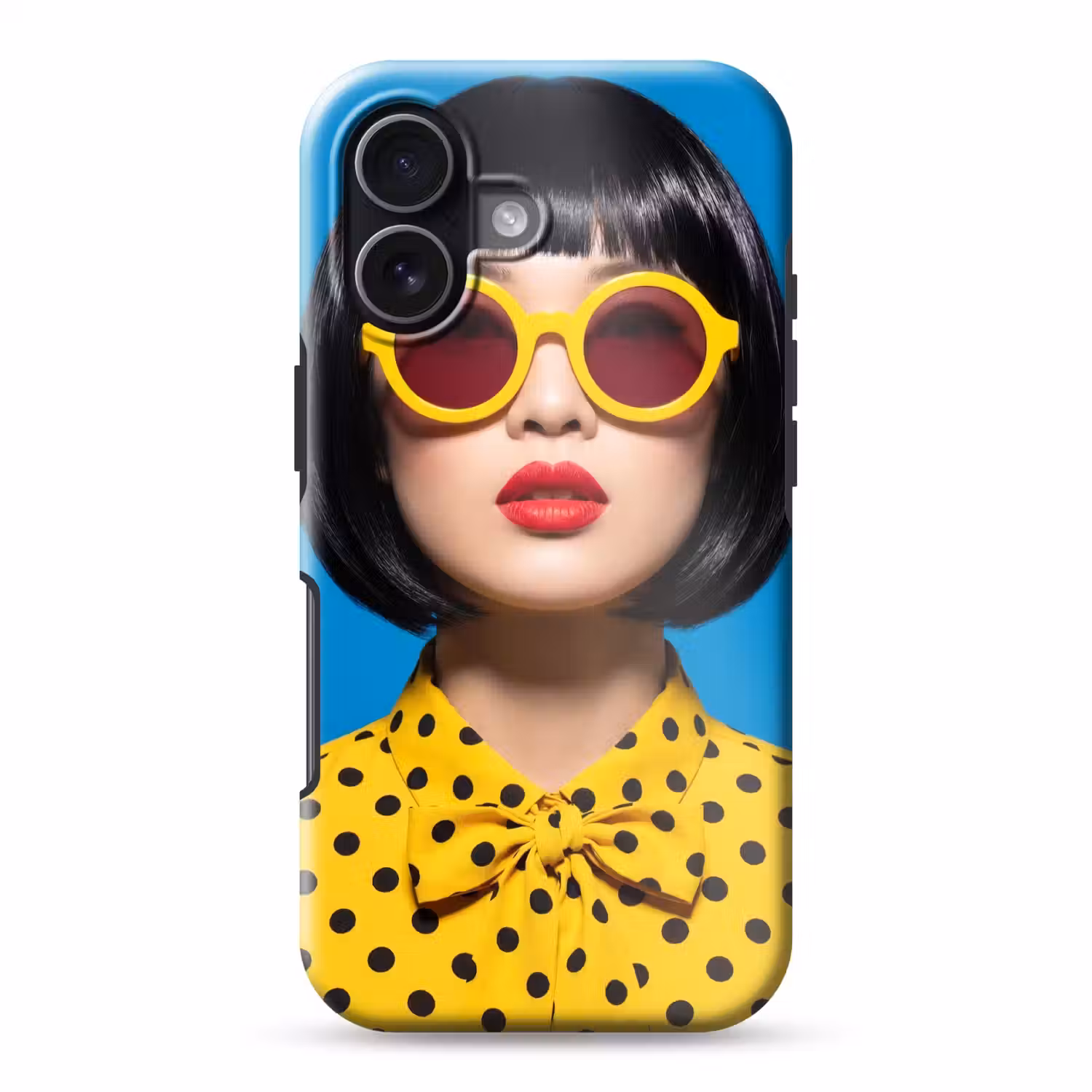 Vrouw - Zonnebril - Pop Art - Portret - Geel Toughcase MagSafe Apple iPhone 17 klein -3d