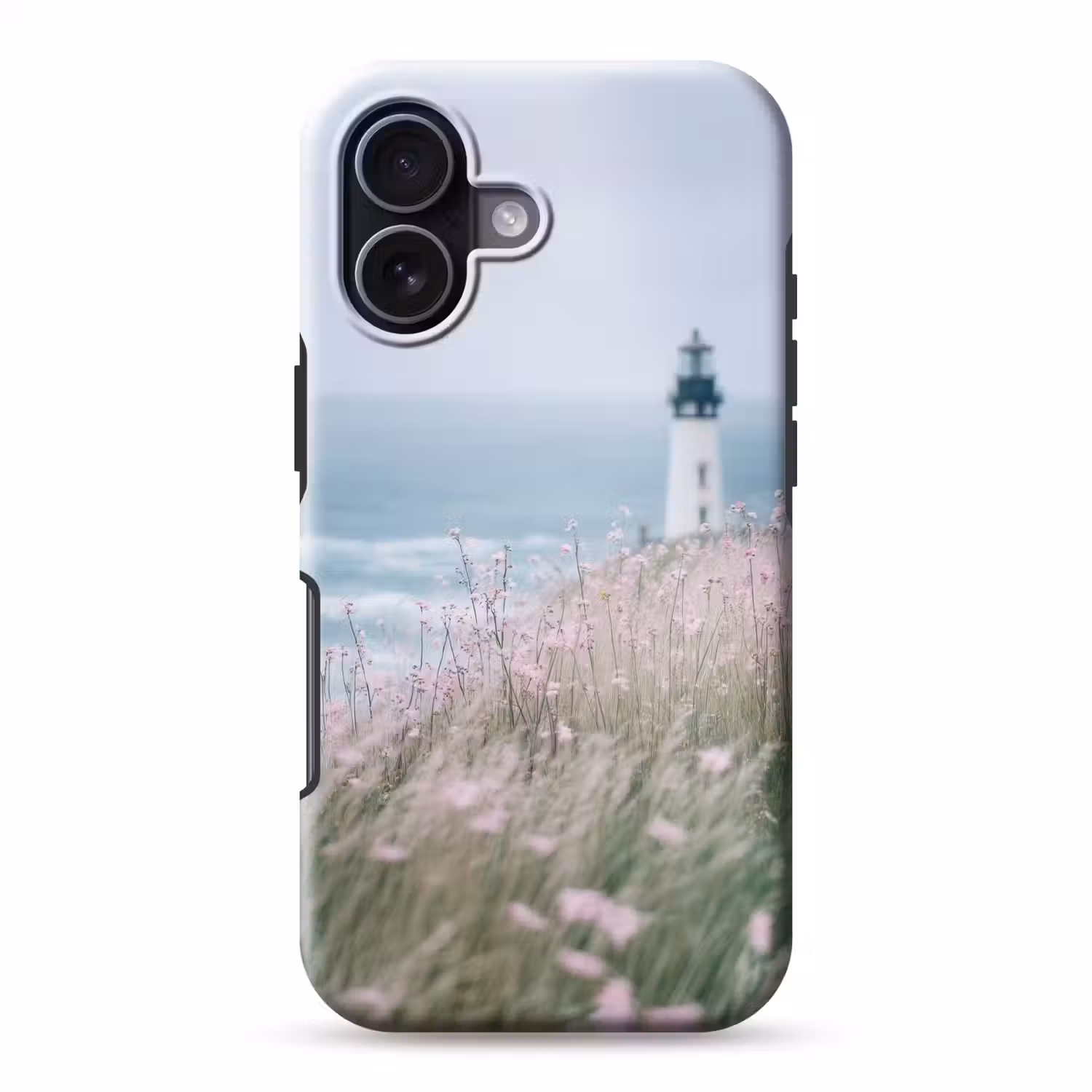 Vuurtoren - Klif - Zee - Bloemen Toughcase MagSafe Apple iPhone 17 klein -3d