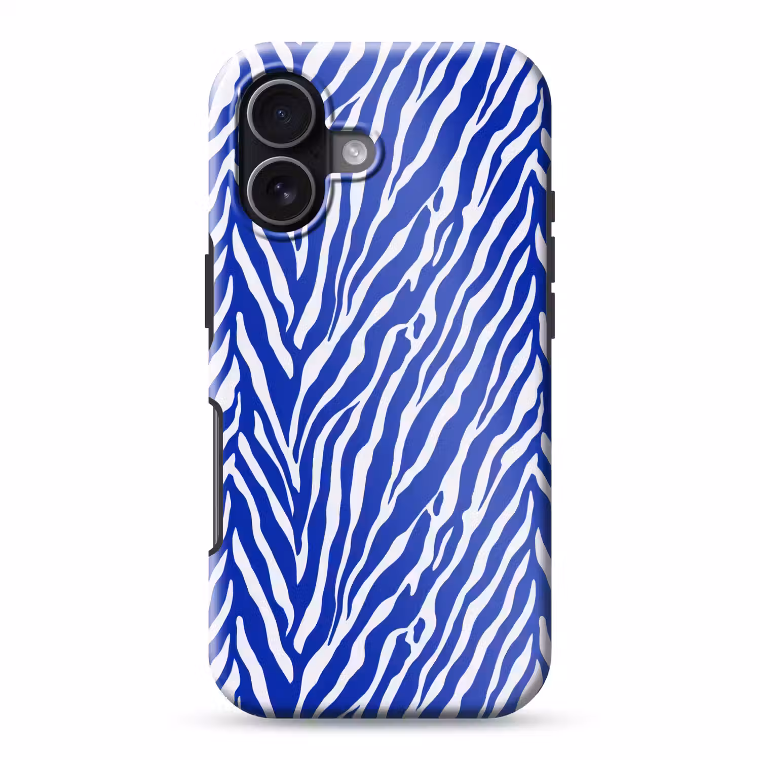 Zebra - Patroon - Kobalt - Blauw Toughcase MagSafe Apple iPhone 17 klein 1017 -3d