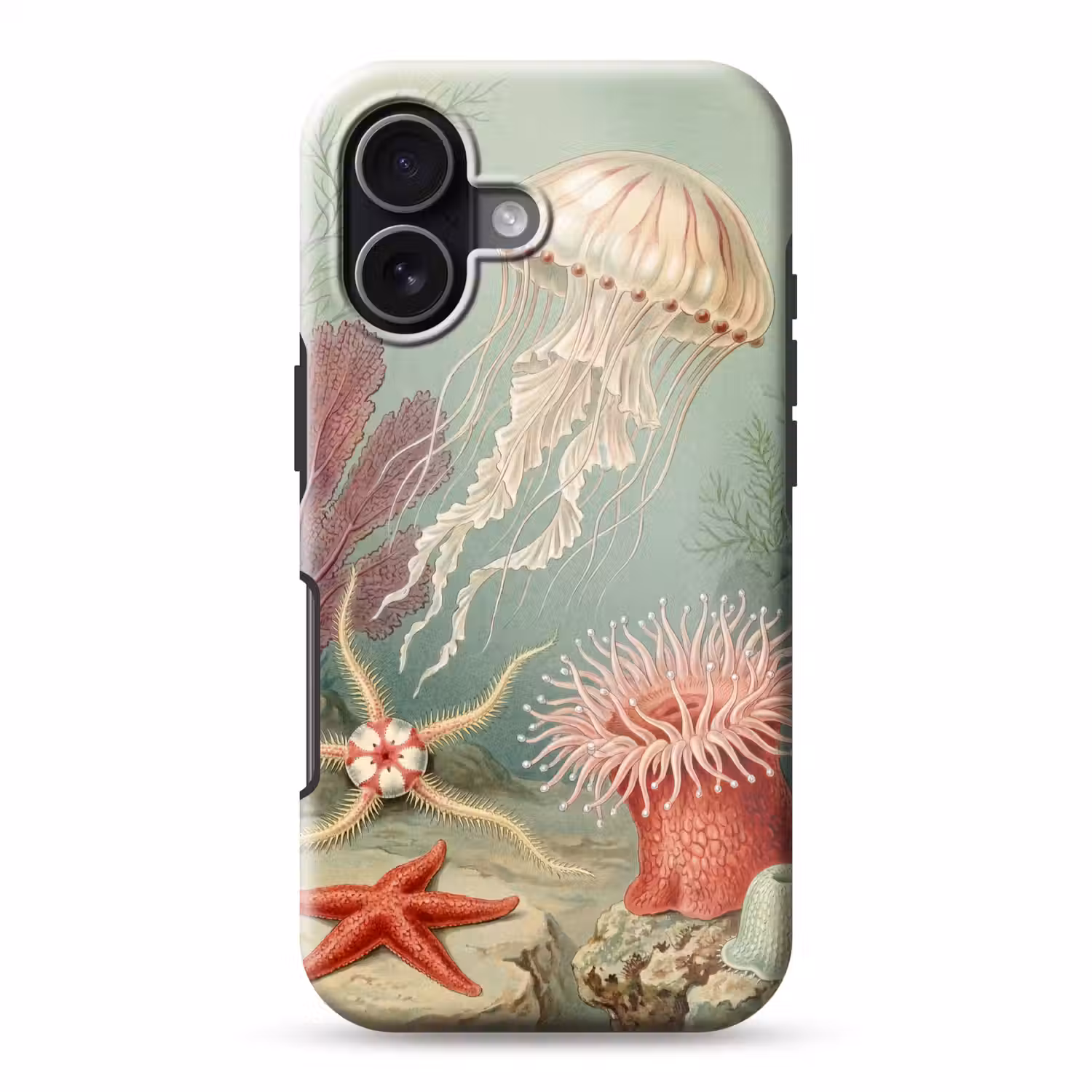 Zeeleven - Kwal - Onderwater - Illustratie - Beige Toughcase MagSafe Apple iPhone 17 klein -3d