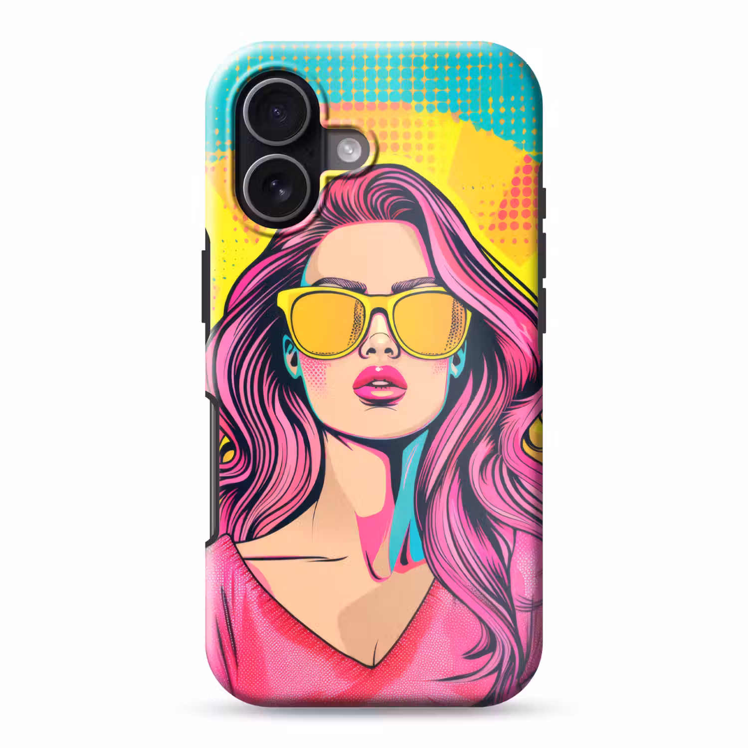 Zonnebril - Vrouw - Zonnig - Geel Toughcase MagSafe Apple iPhone 17 klein -3d