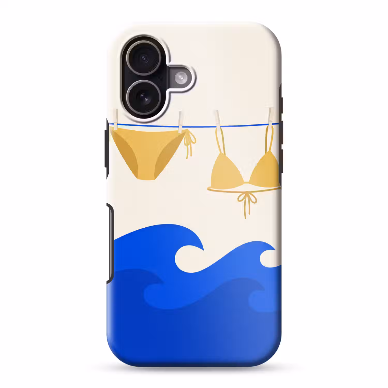 Zwemkleding - Zee - Zomer - Illustratie - Geel Toughcase MagSafe Apple iPhone 17 klein -3d
