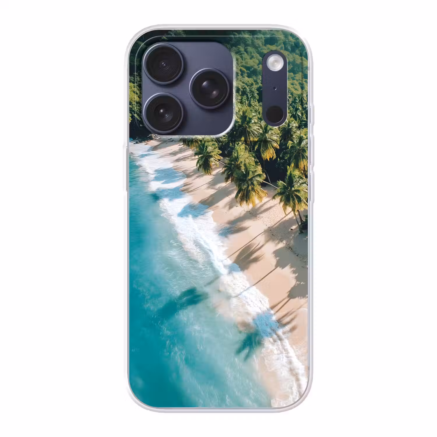 Tropisch - Strand - Water - Palmbomen Telefoonhoesje iPhone 17 Pro klein -3d
