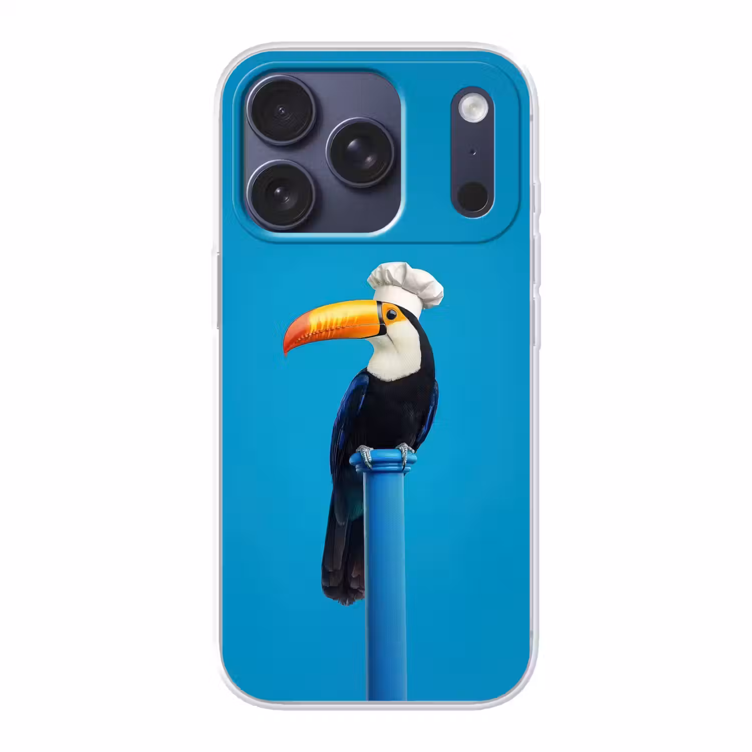Tucan - Sokkel - Vogel - Koksmuts Telefoonhoesje iPhone 17 Pro klein -3d
