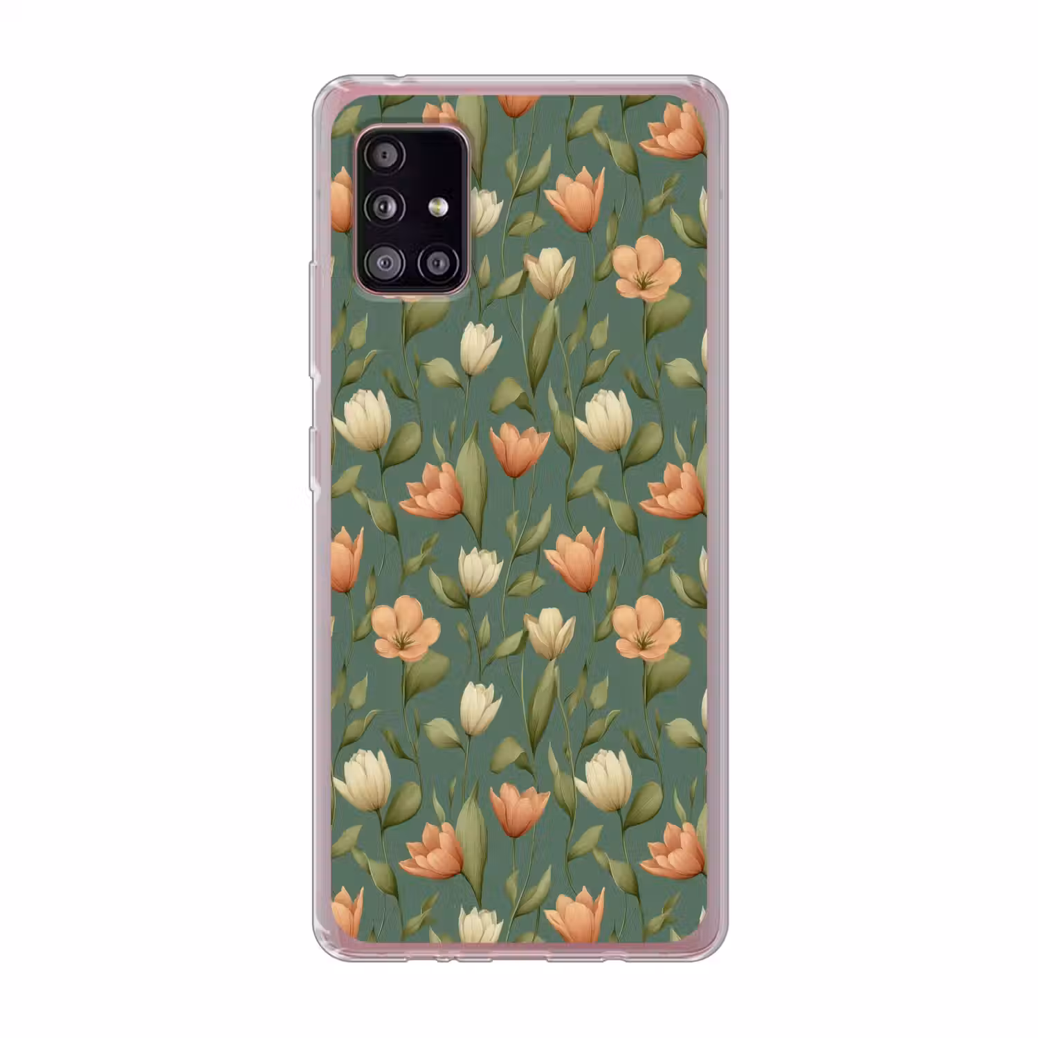 Tulpen - Botanisch - Groen Telefoonhoesje Samsung Galaxy A51 5G klein 373 -3d