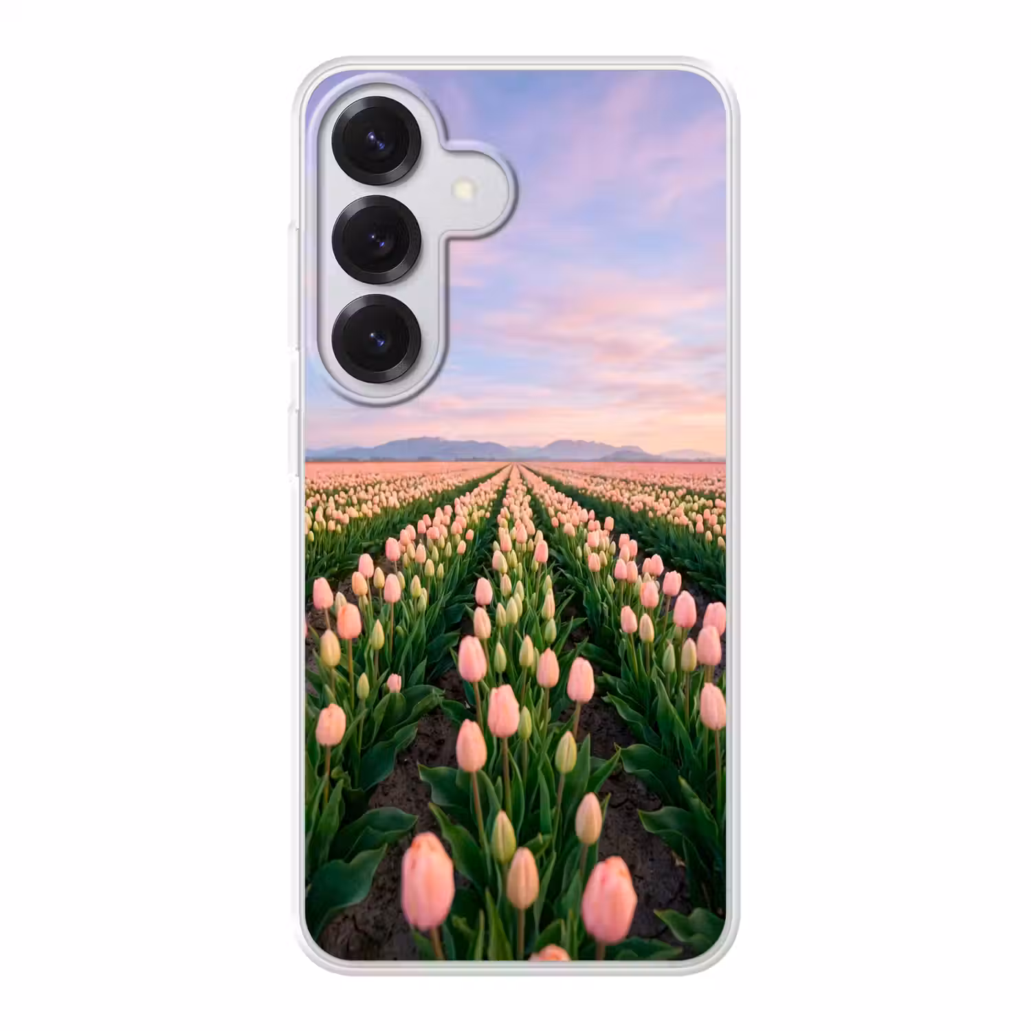 Tulpen - Landschap - Roze Telefoonhoesje Samsung Galaxy S26 klein -3d