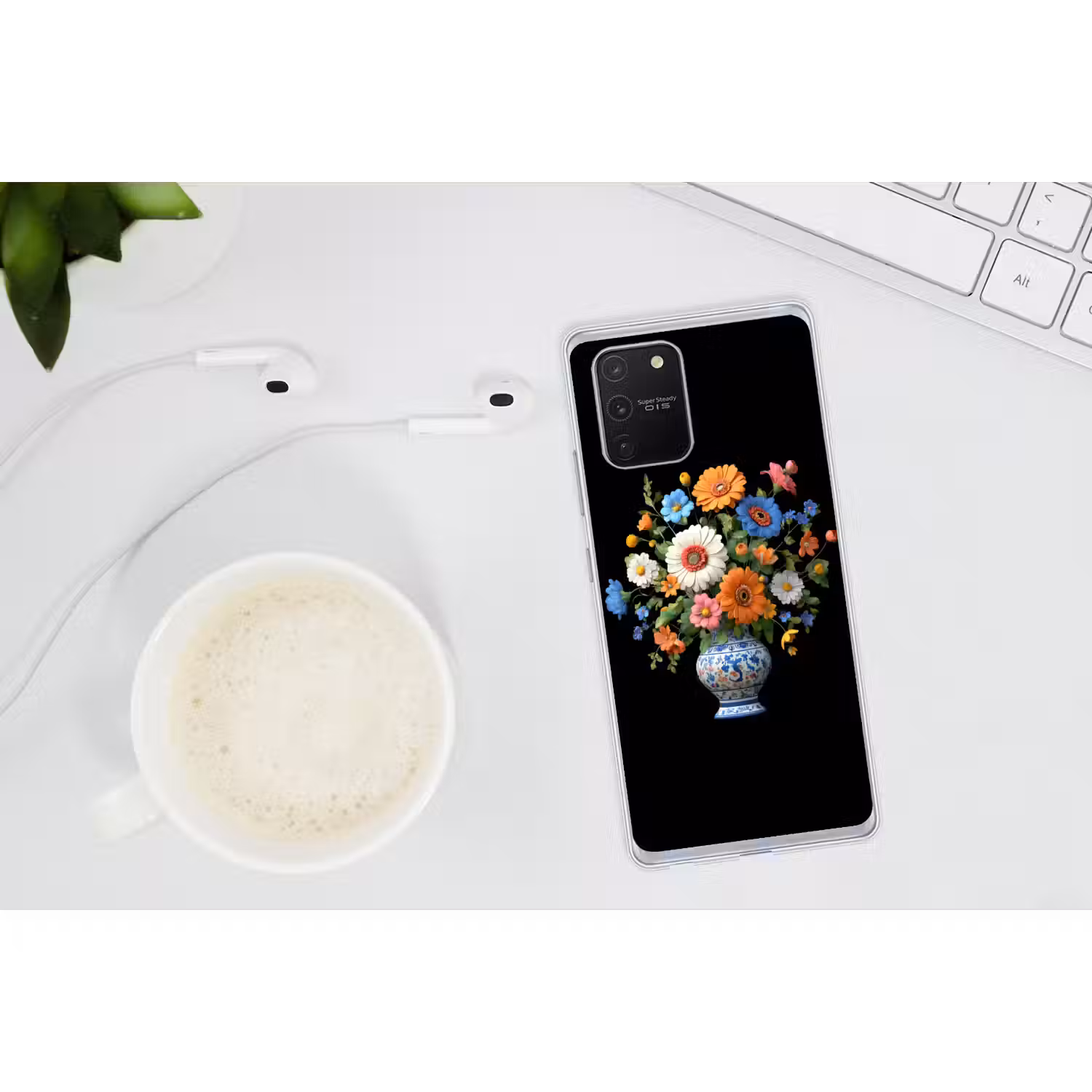 Vaas - Boeket - Bloemen - Kleur Telefoonhoesje Samsung Galaxy S10 Lite klein -oordopS10Lite
