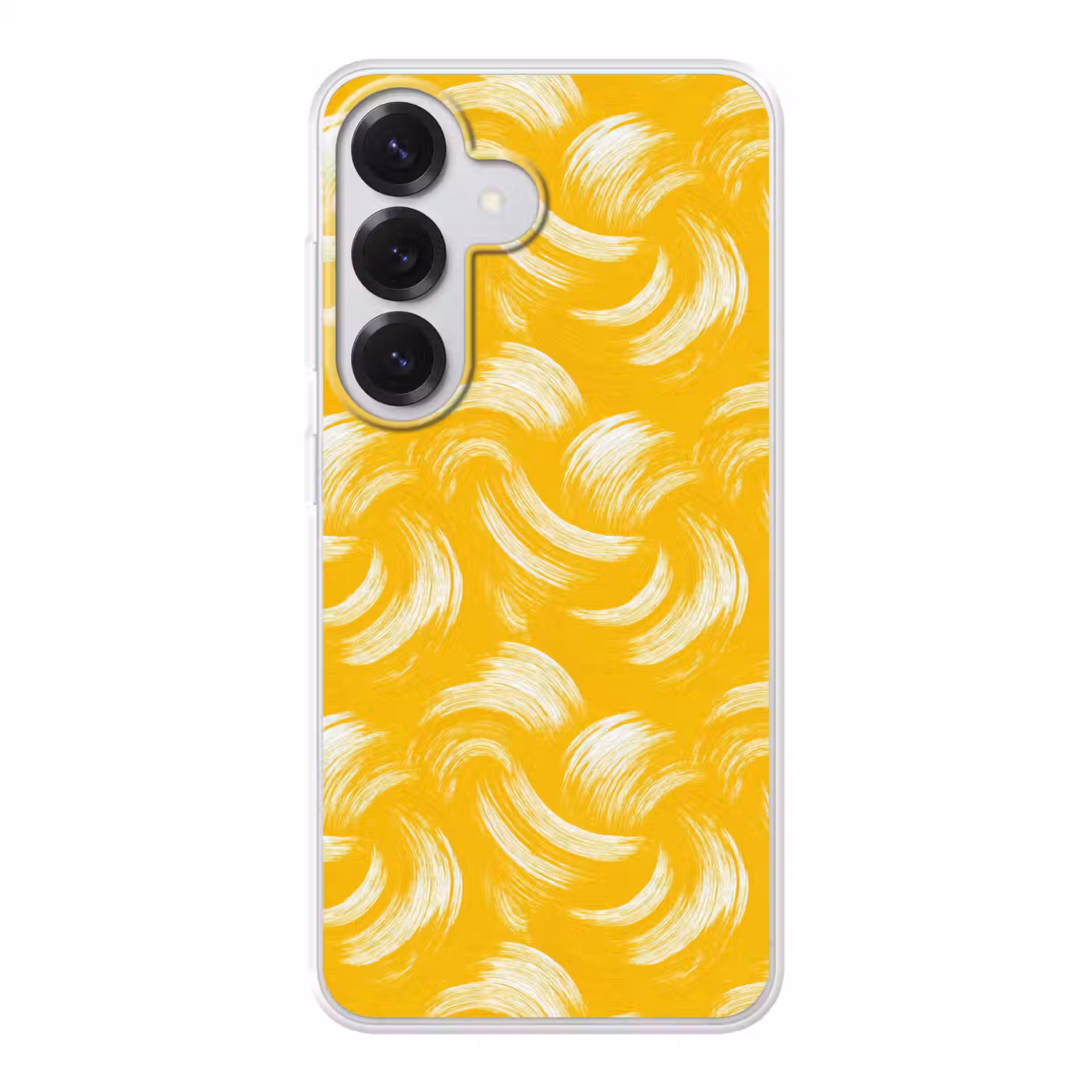 Verfstreken - Abstract - Dynamisch - Geel Telefoonhoesje Samsung Galaxy S26 klein 975 -3d