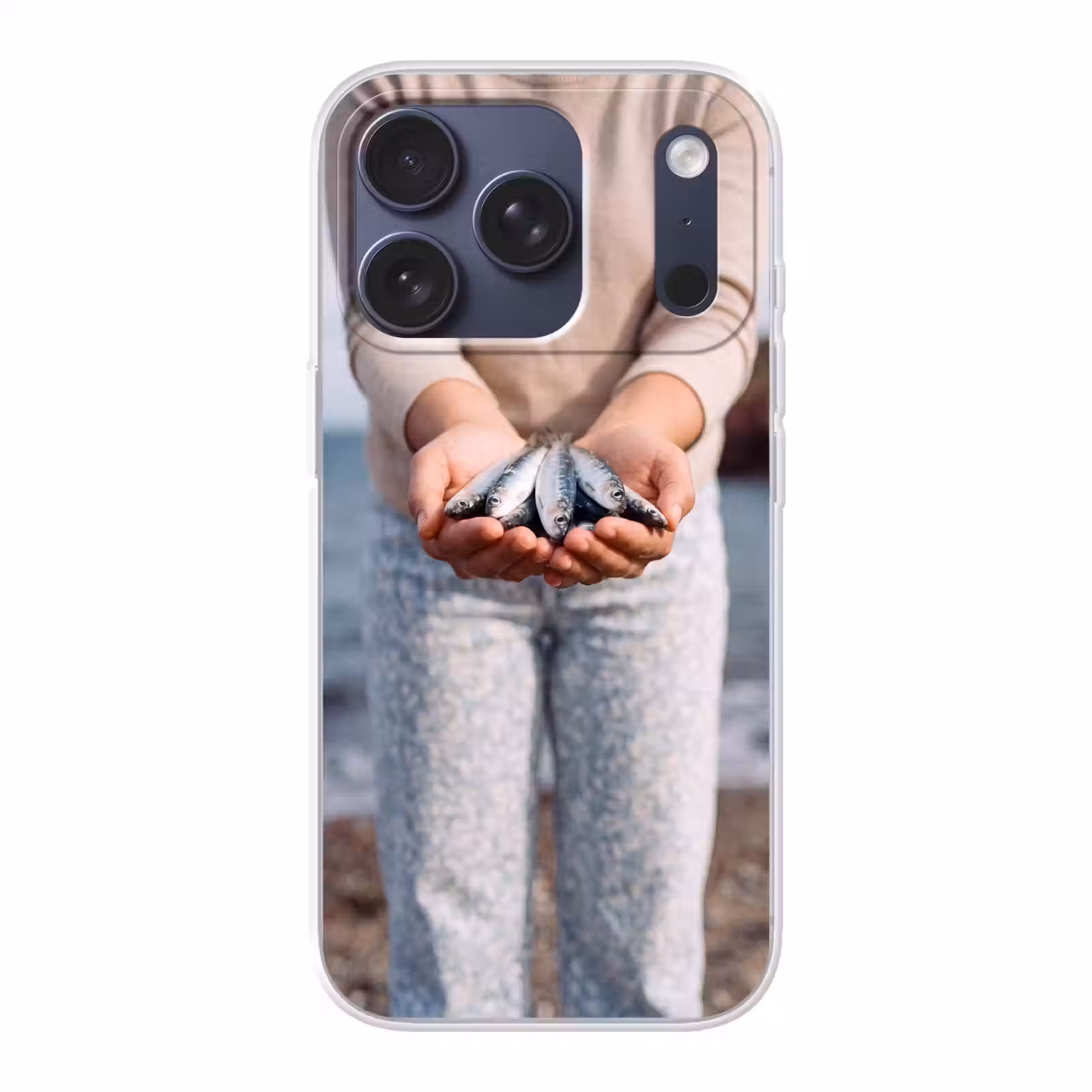 Telefoonhoesje - Vis - Handen - Natuur - Vis - Handen - Natuur Telefoonhoesje iPhone 17 Pro klein