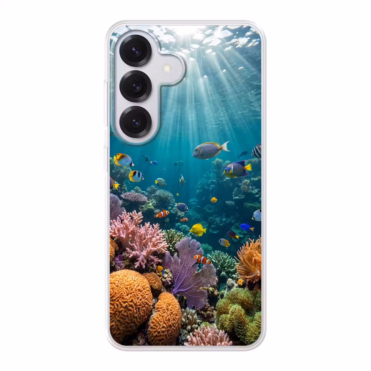 Vis - Koraal - Oceaan - Natuur - Kleurrijk Telefoonhoesje Samsung Galaxy S26 klein -3d