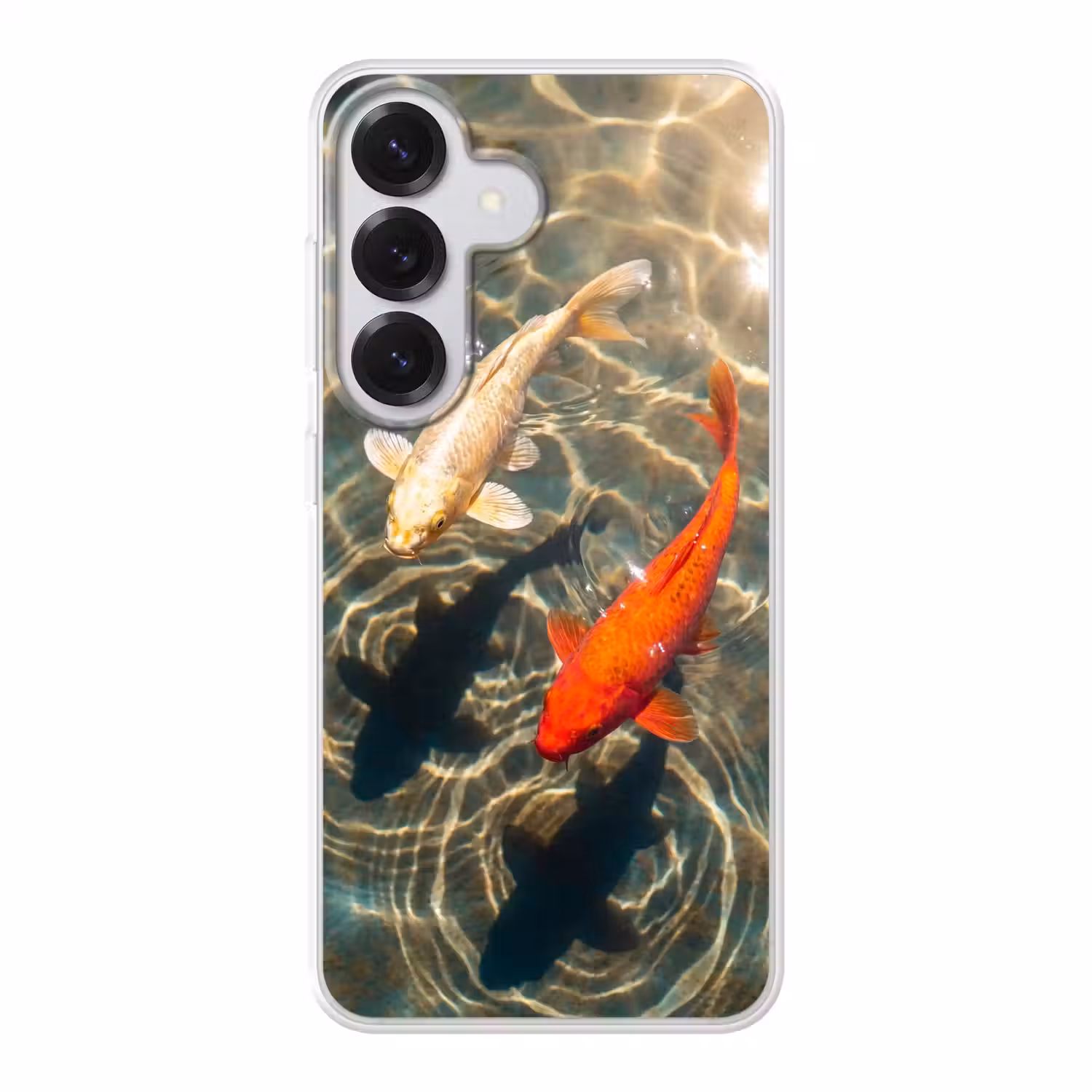 Vis - Water - Dieren - Oranje - Goud Telefoonhoesje Samsung Galaxy S26 klein -3d