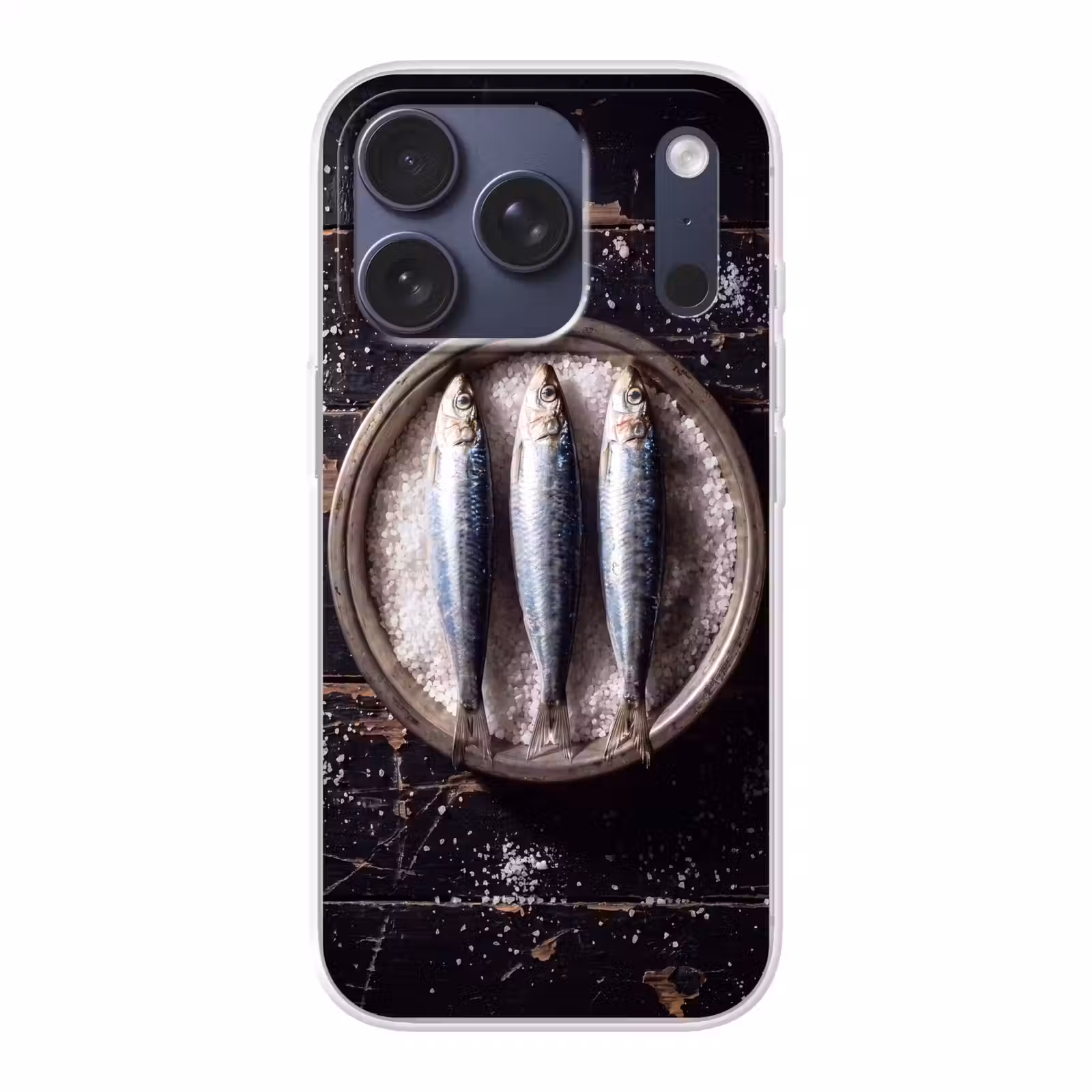 Telefoonhoesje - Vis - Zout - Eten - Vis - Zout - Eten Telefoonhoesje iPhone 17 Pro klein