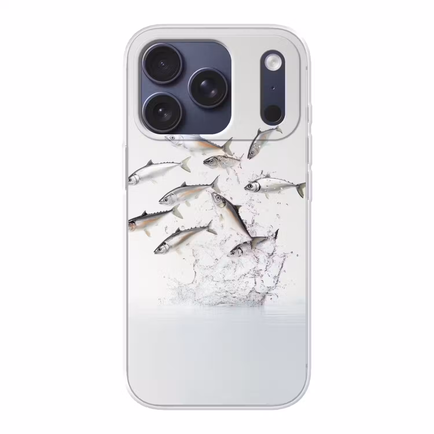 Vissen - Water - Wit Telefoonhoesje iPhone 17 Pro klein -3d