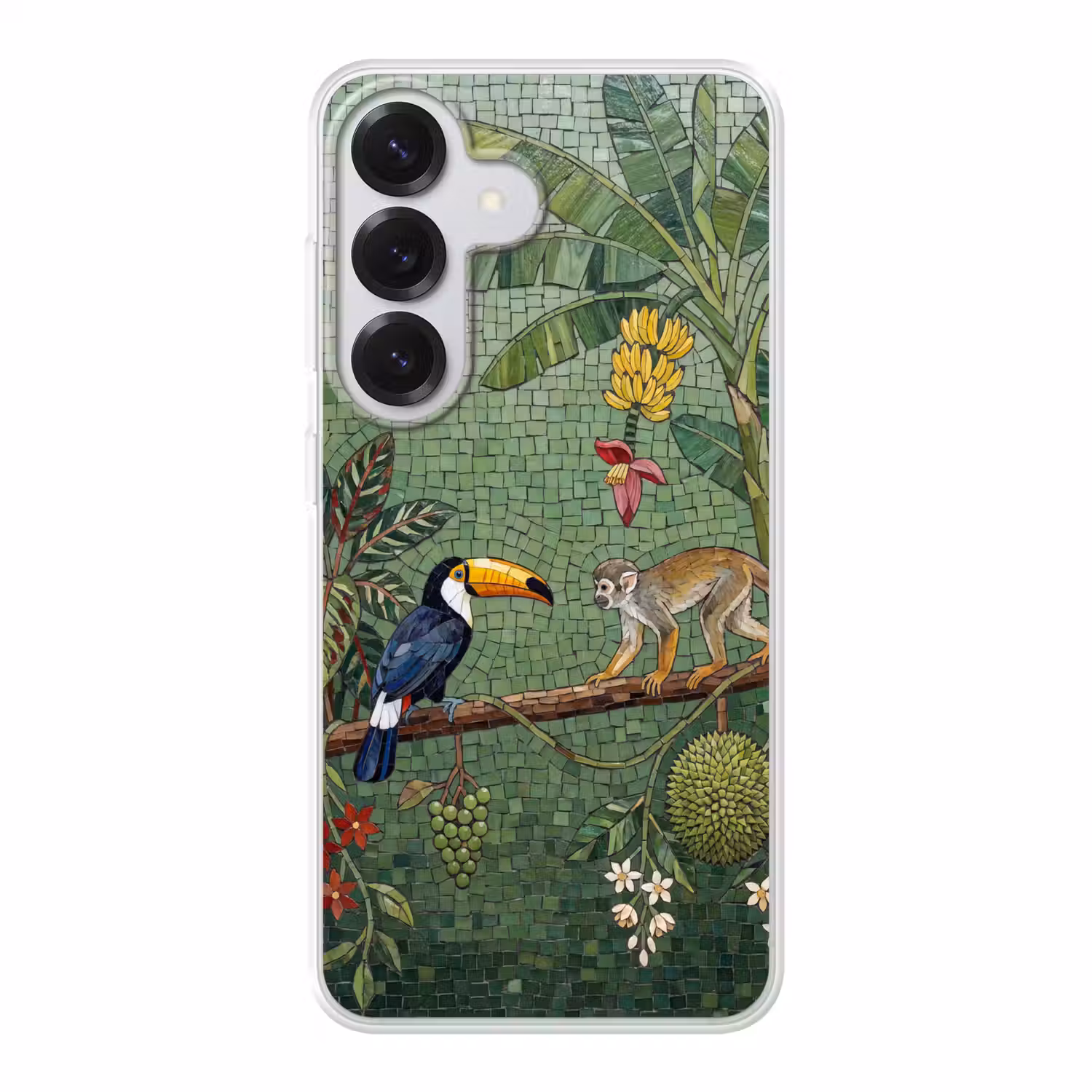 Vogel - Dier - Jungle - Mozaïek - Natuur Telefoonhoesje Samsung Galaxy S26 klein -3d