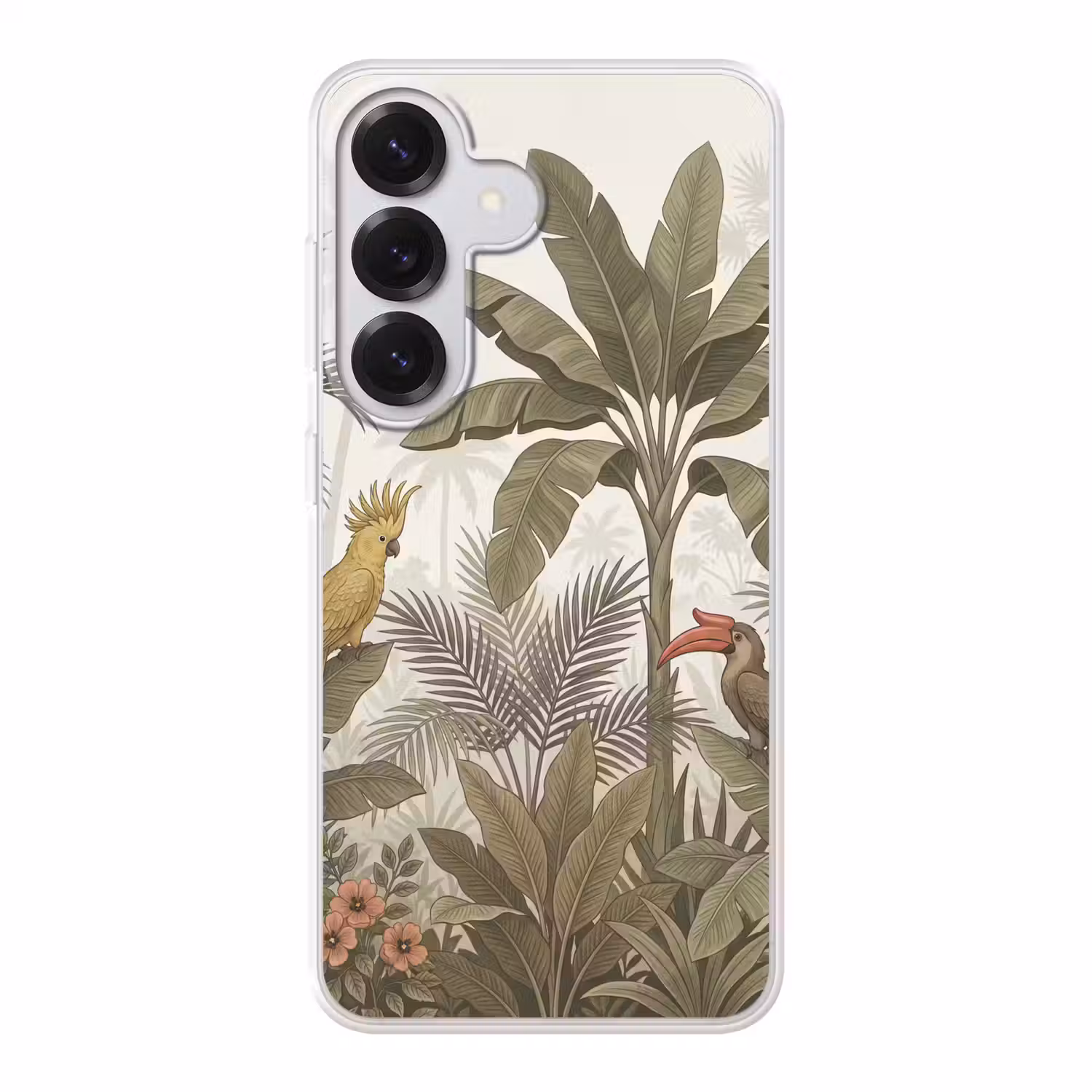 Vogel - Jungle - Tropisch - Illustratie - Groen Telefoonhoesje Samsung Galaxy S26 klein -3d