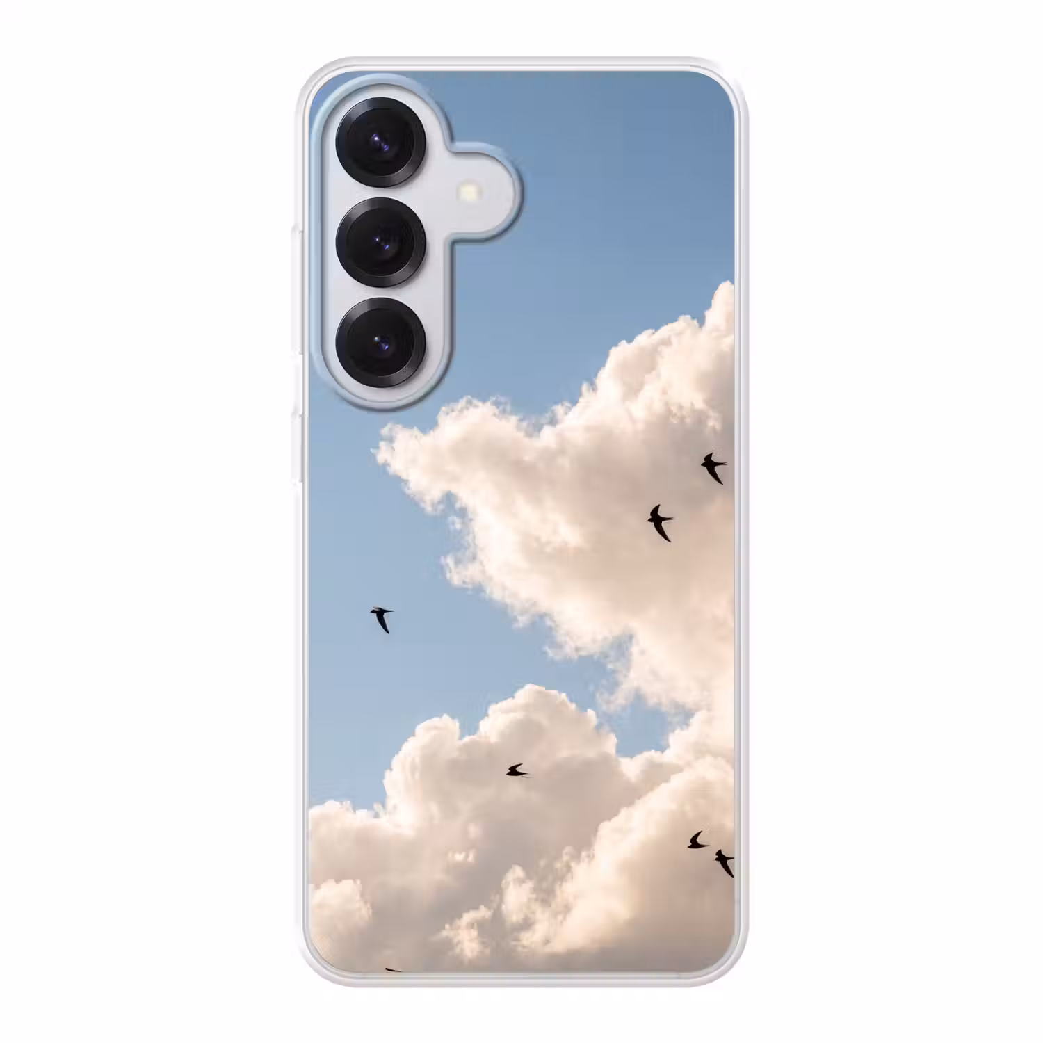 Vogel - Vlucht - Wolken - Natuur - Blauw Telefoonhoesje Samsung Galaxy S26 klein -3d