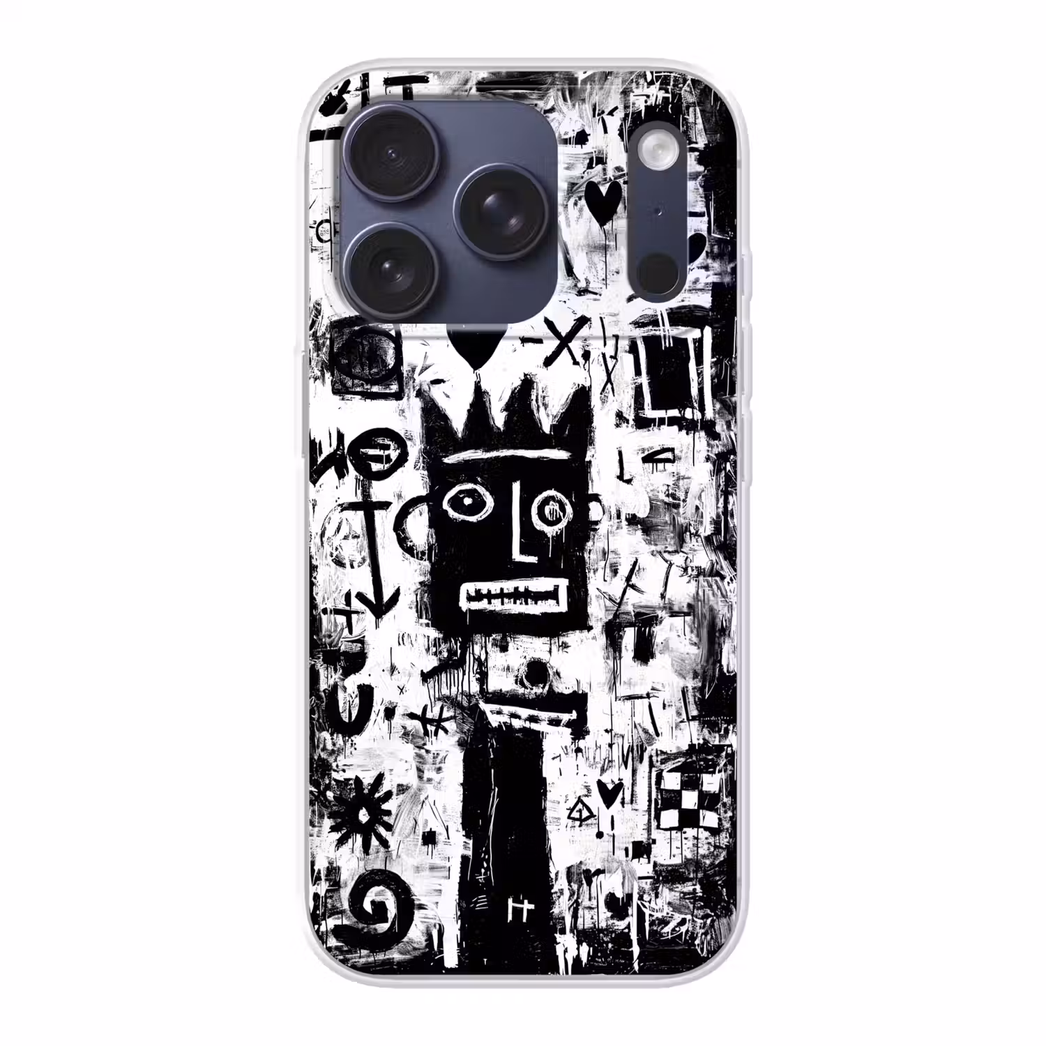 Vormen - Gezocht - Zwart - Abstract Telefoonhoesje iPhone 17 Pro klein -3d