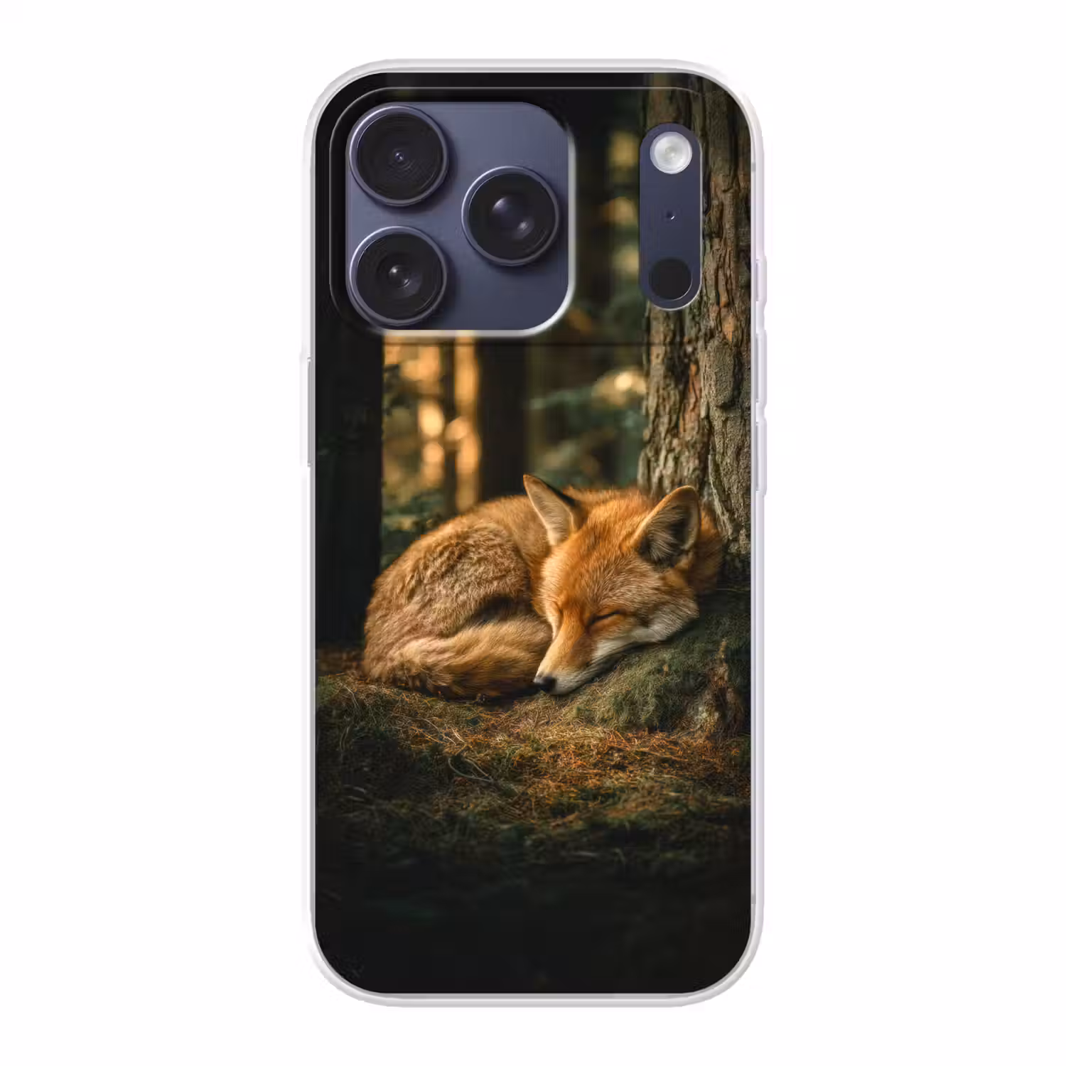 Vos - Bos - Slapen Telefoonhoesje iPhone 17 Pro klein -3d
