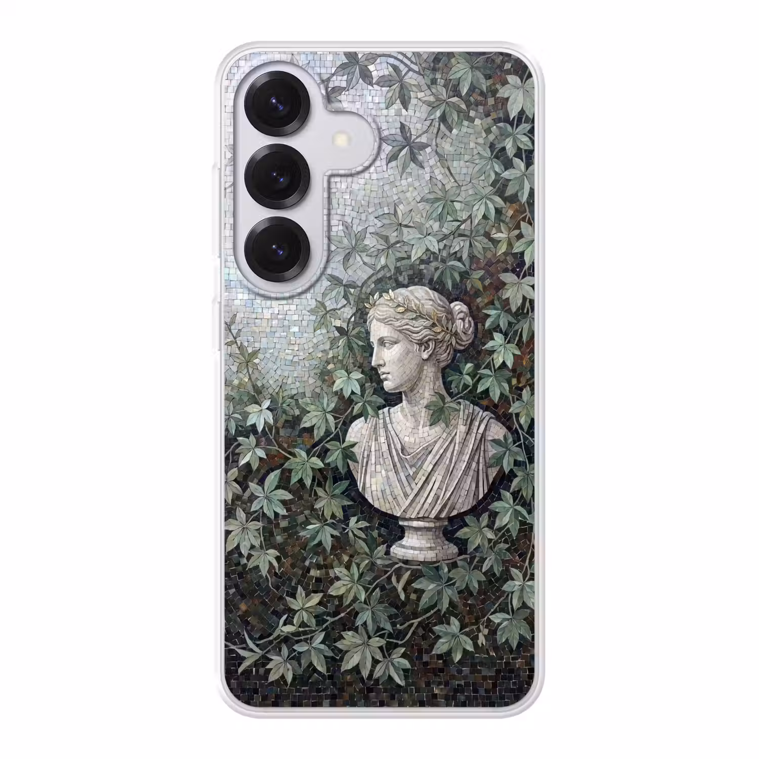 Vrouw - Klassiek - Mozaiëk - Natuur - Groen Telefoonhoesje Samsung Galaxy S26 klein -3d