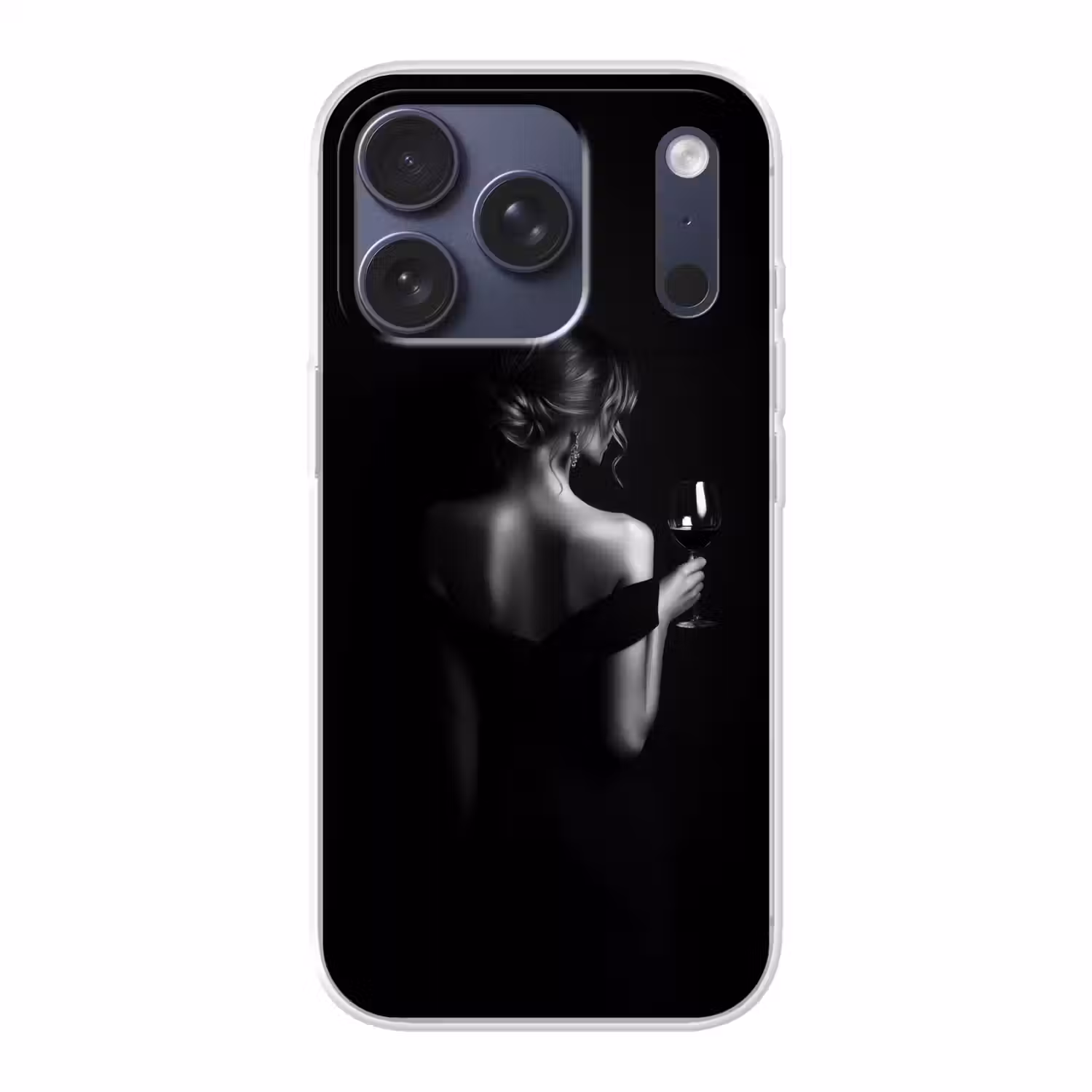 Vrouw - Wijn - Jurk Telefoonhoesje iPhone 17 Pro klein -3d