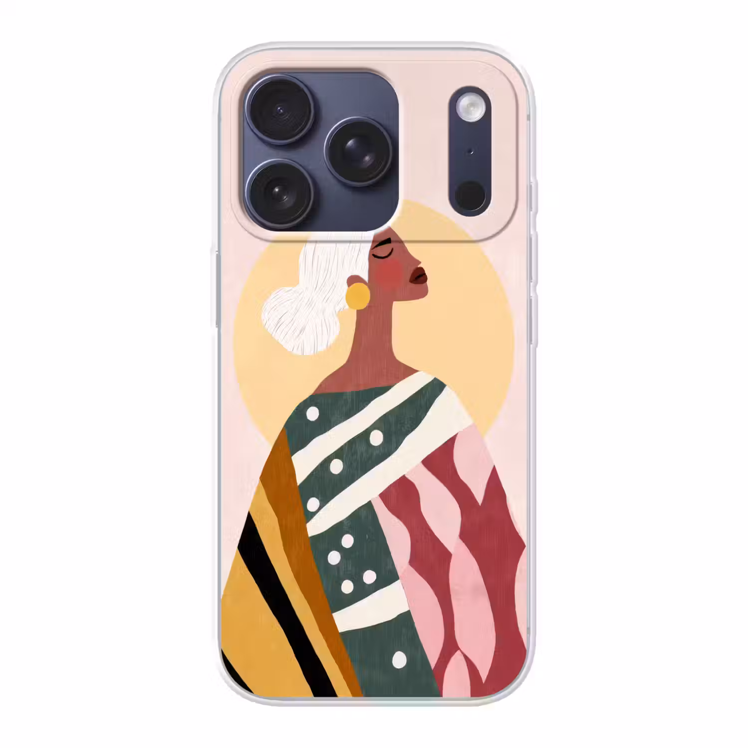 Vrouw - Zon - Kleurrijk Telefoonhoesje iPhone 17 Pro klein -3d