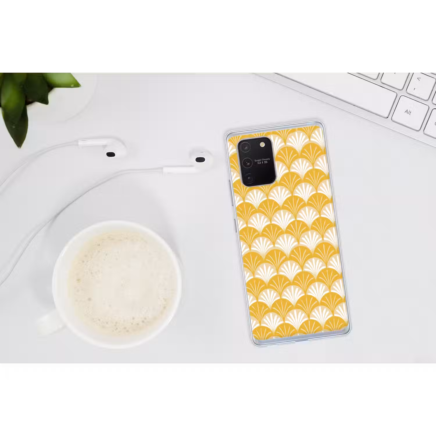Waaier - Geel - Art Telefoonhoesje Samsung Galaxy S10 Lite klein 364 -oordopS10Lite