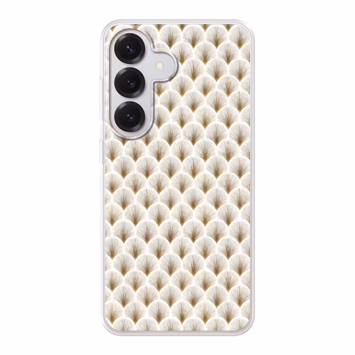 Waaiers - Art Deco - Elegant - Goud - Wit Telefoonhoesje Samsung Galaxy S26 klein 975 -3d