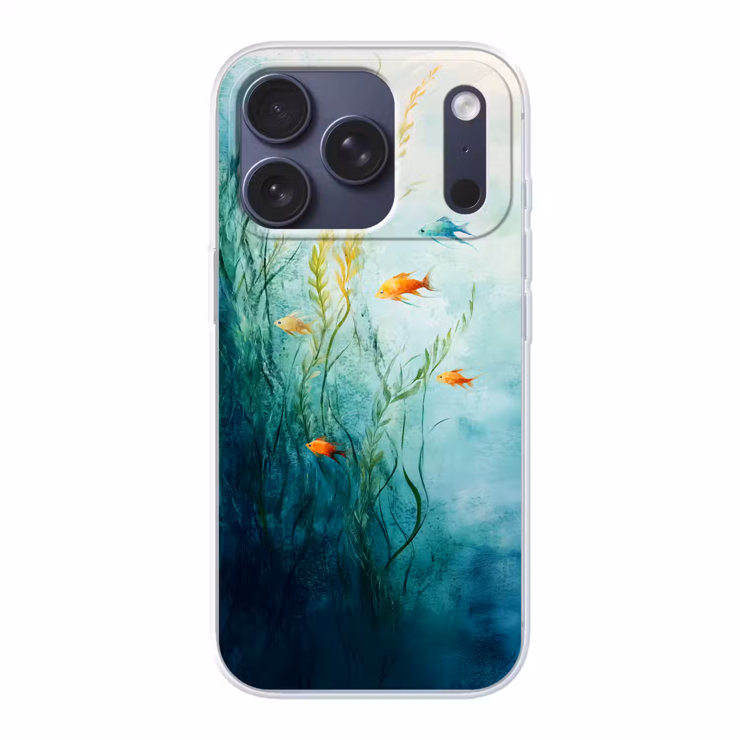 Waterplanten - Vissen - Kleurrijk - Water Telefoonhoesje iPhone 17 Pro klein -3d