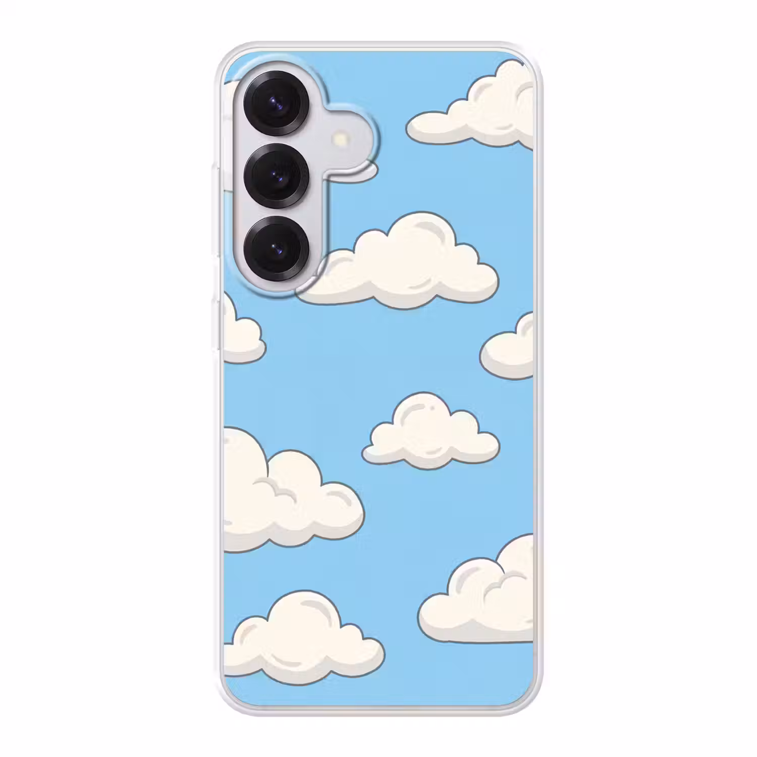 Wolk - Cartoon - Lucht - Blauw - Wit Telefoonhoesje Samsung Galaxy S26 klein -3d