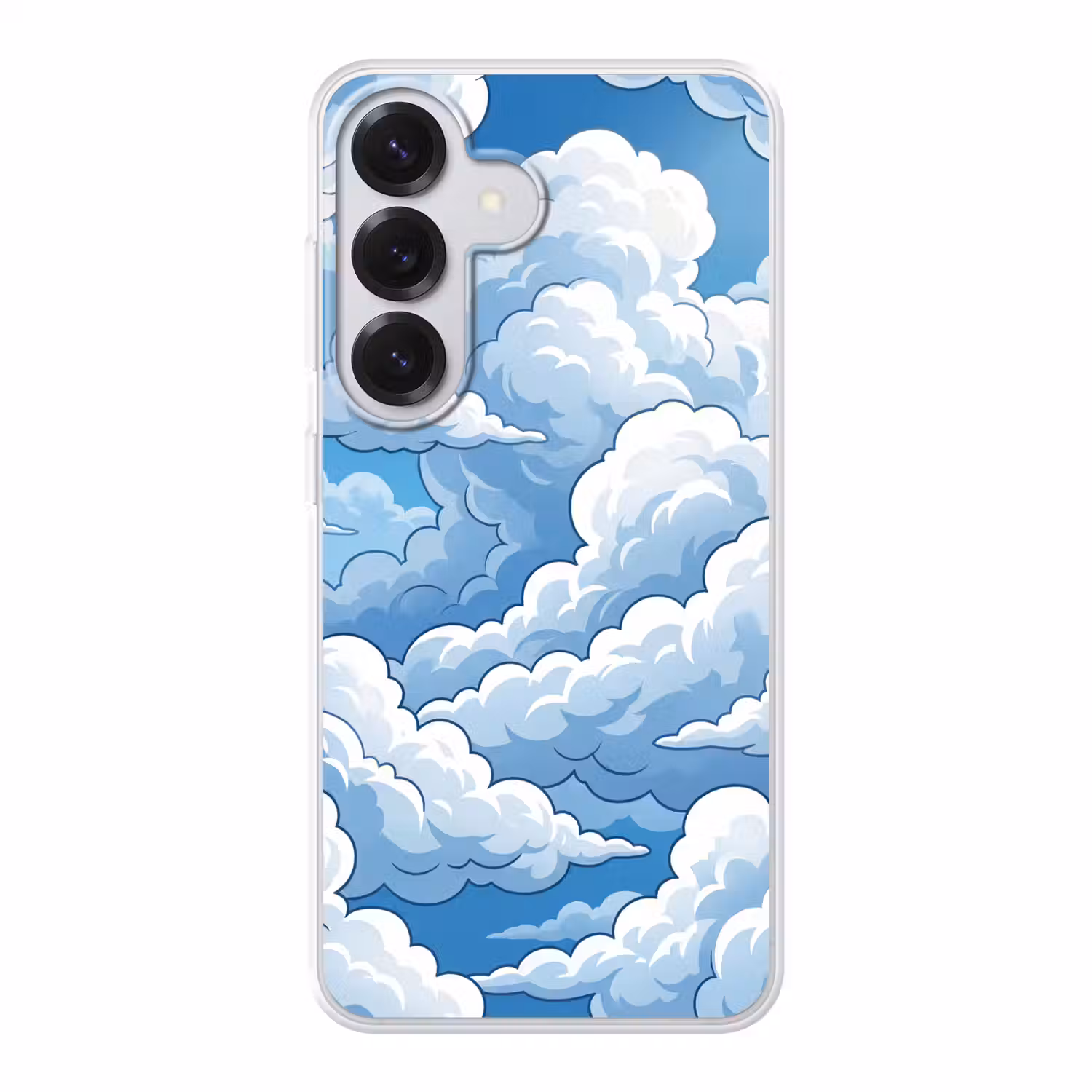 Wolken - Hemel - Abstract - Wit Telefoonhoesje Samsung Galaxy S26 klein -3d