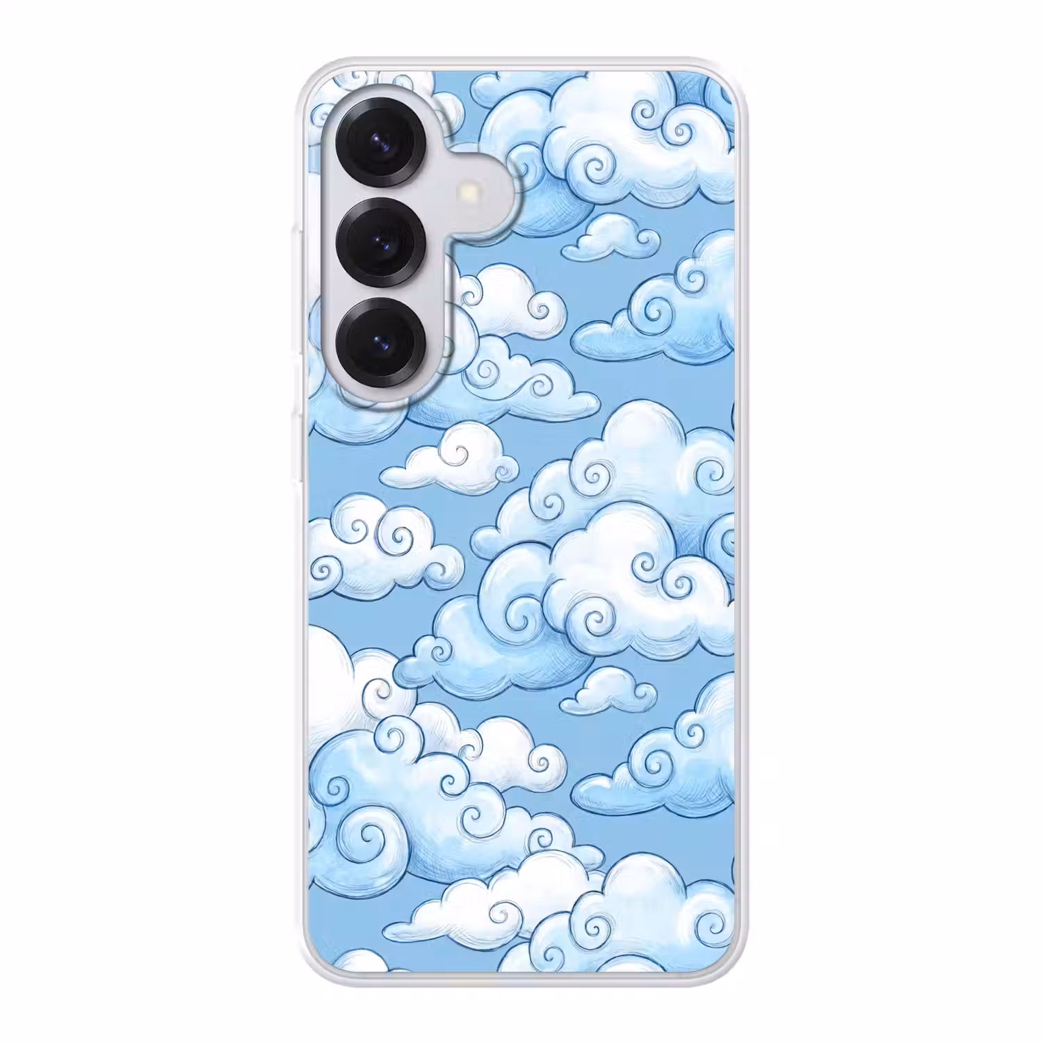 Wolken - Patroon - Hemel - Illustratie - Wit Telefoonhoesje Samsung Galaxy S26 klein -3d