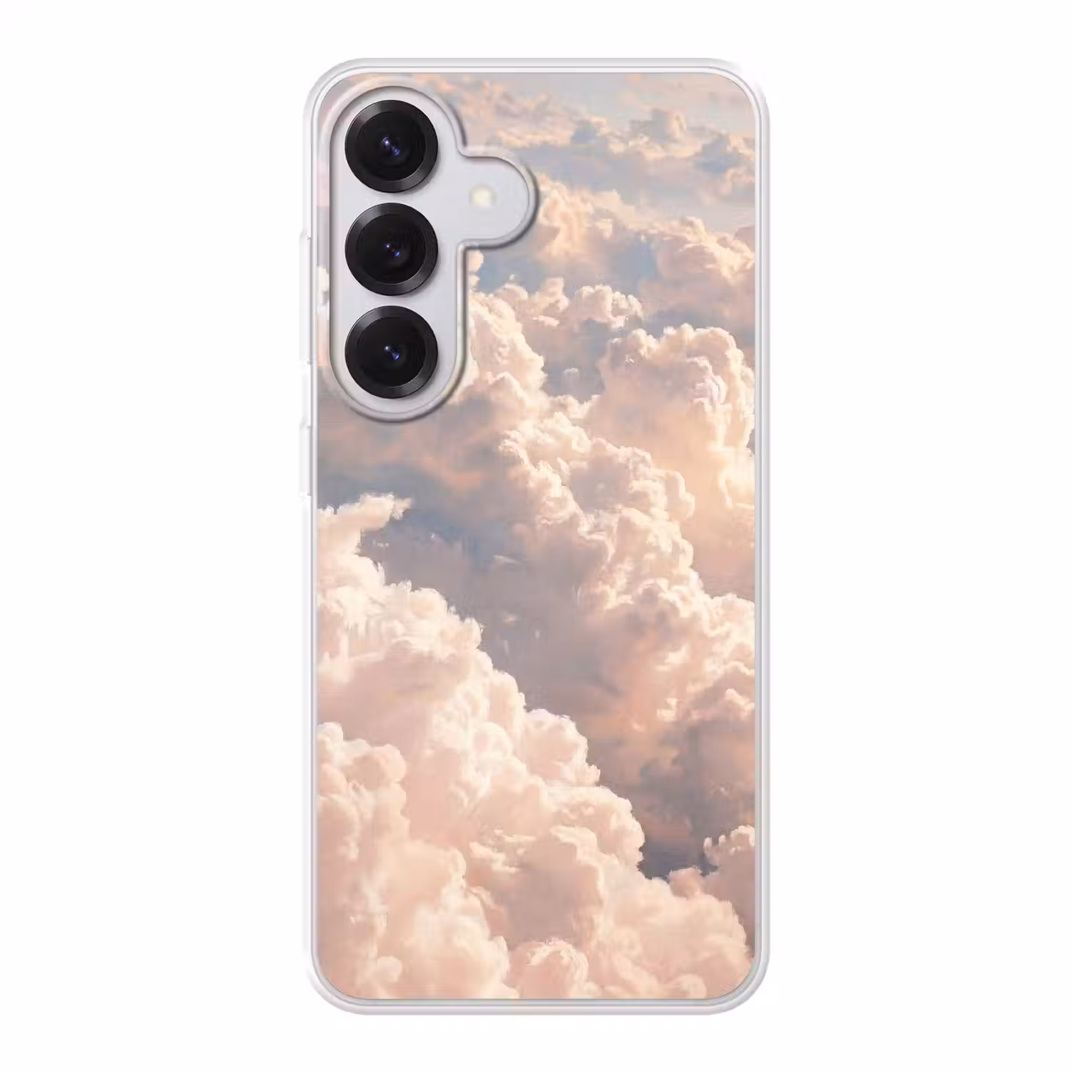 Wolken - Zonsondergang - Natuur - Pastel - Roze Telefoonhoesje Samsung Galaxy S26 klein -3d