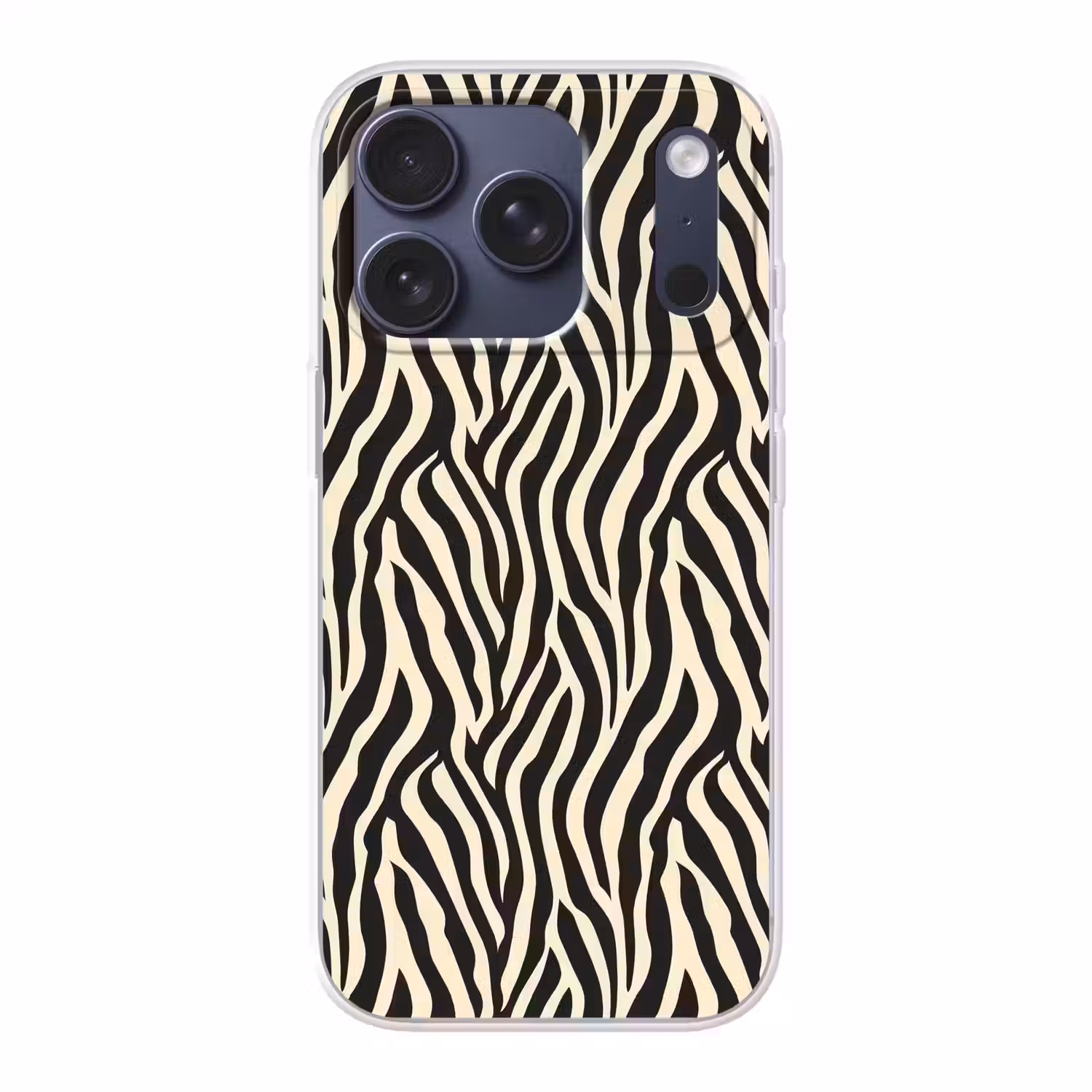 Zebra - Print - Klassiek - Zwart Telefoonhoesje iPhone 17 Pro klein 878 -3d