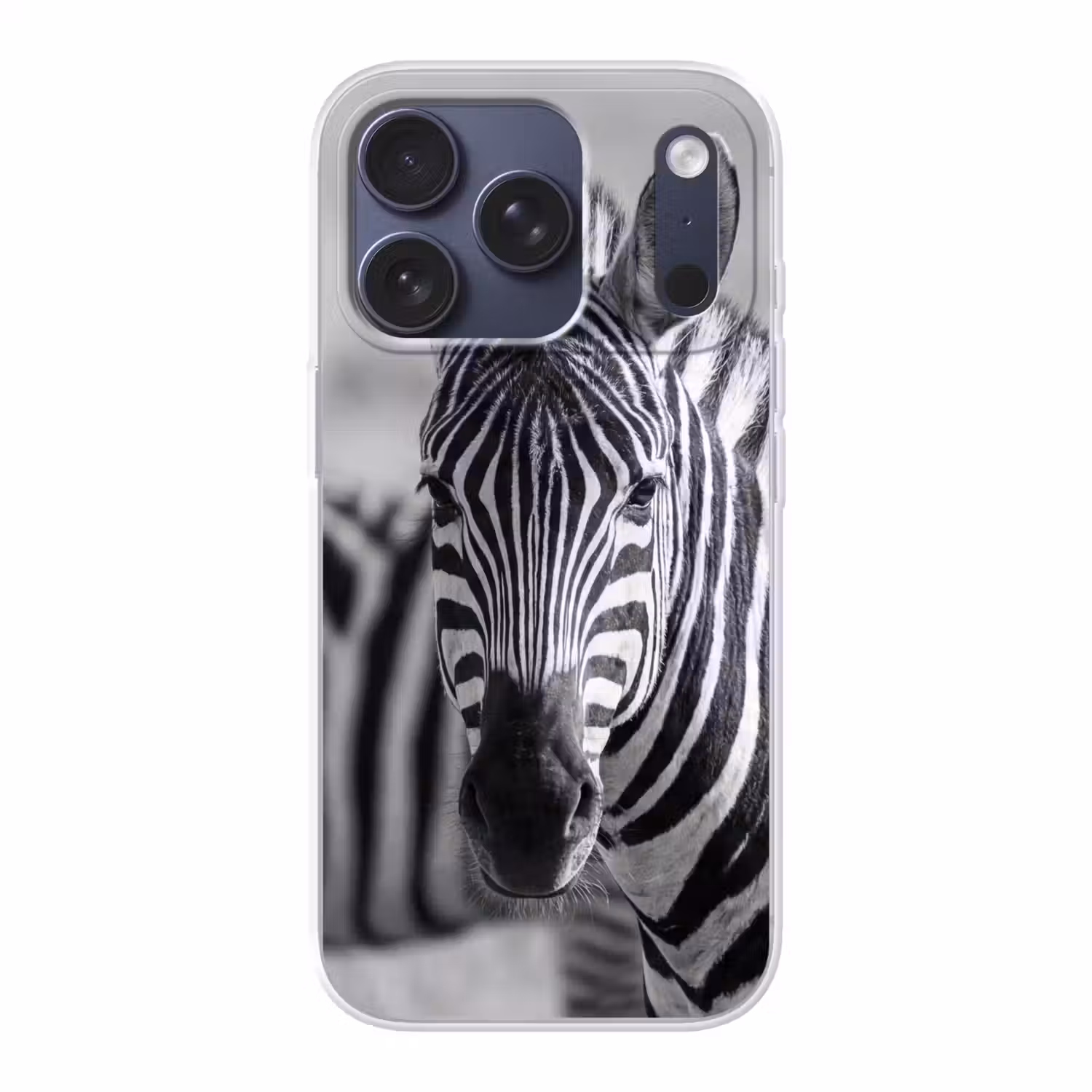 Zebra's - Zwart - Wit Telefoonhoesje iPhone 17 Pro klein -3d