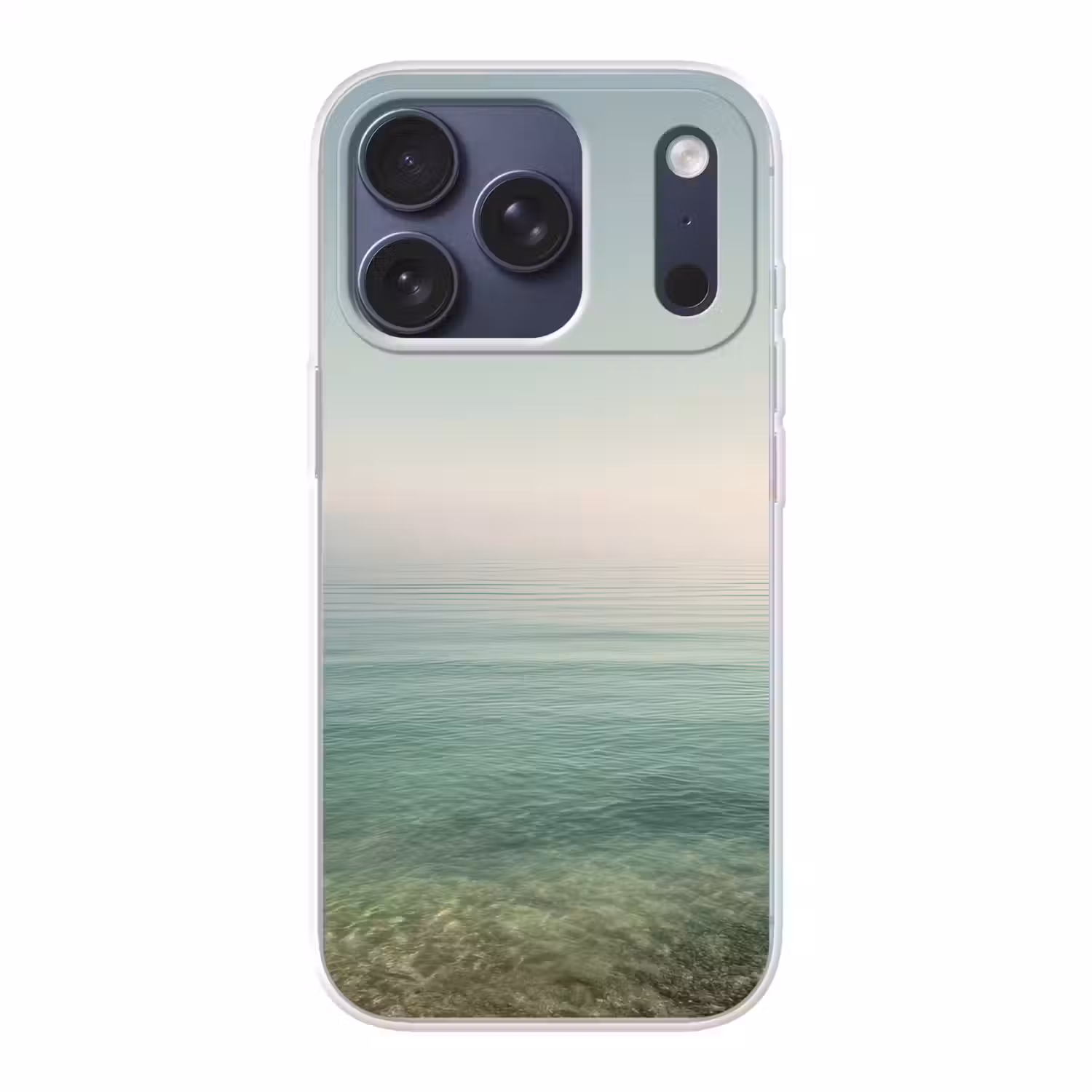 Zee - Horizon - Blauw - Mist Telefoonhoesje iPhone 17 Pro klein -3d