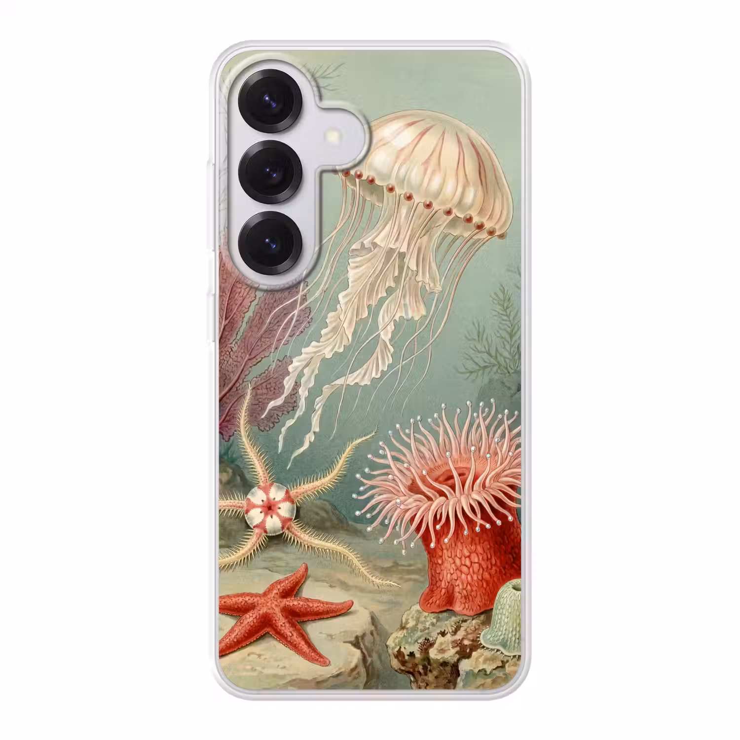 Zeeleven - Kwal - Onderwater - Illustratie - Beige Telefoonhoesje Samsung Galaxy S26 klein -3d