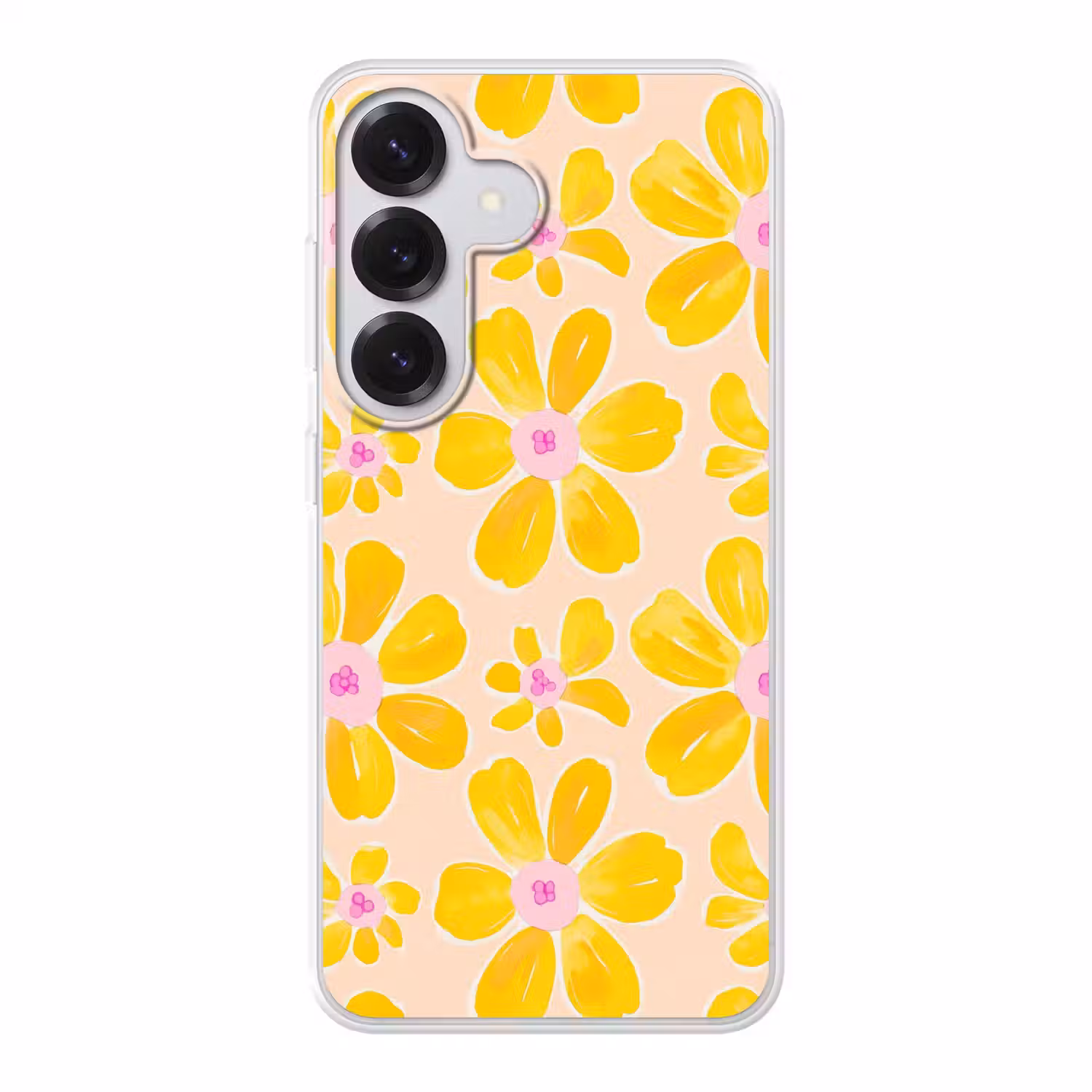 Zomers - Bloemen - Geel Telefoonhoesje Samsung Galaxy S26 klein 975 -3d